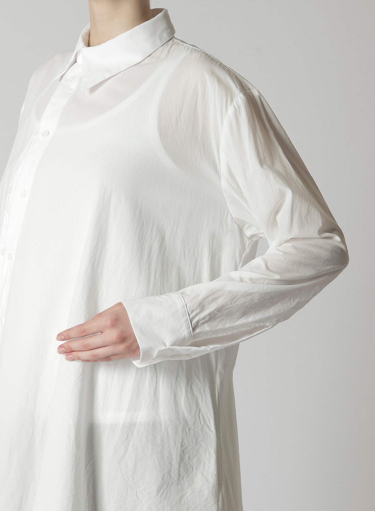 COTTON VOILE R-2LAYERED F BLOUSE
