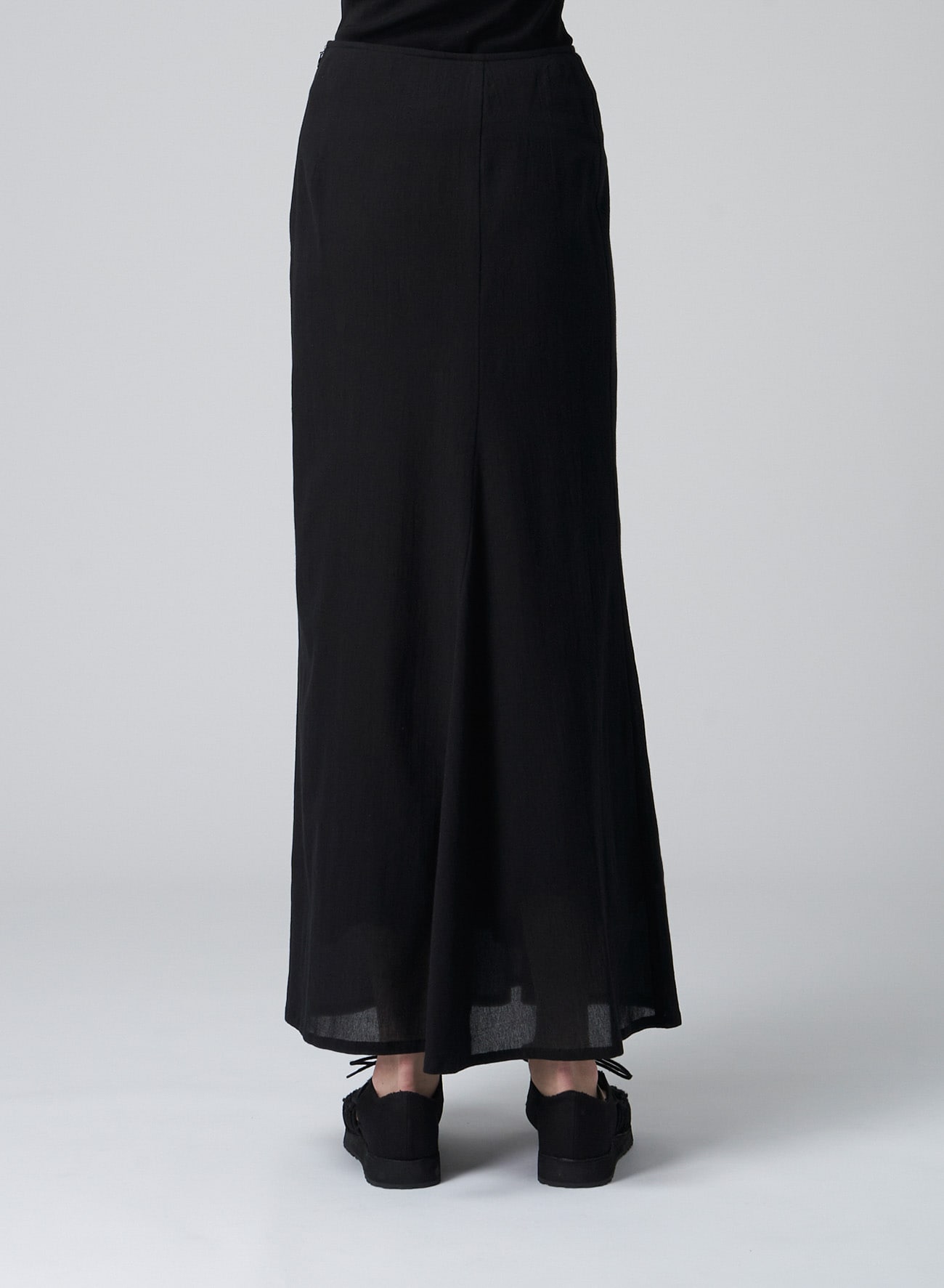 C/CHIFFON DOUBLE LAYERED RIGHT SIDE FLARE S