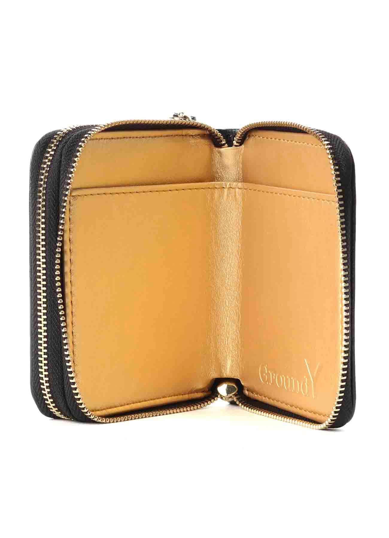 SPLIT LEATHER ZIPPER WALLET