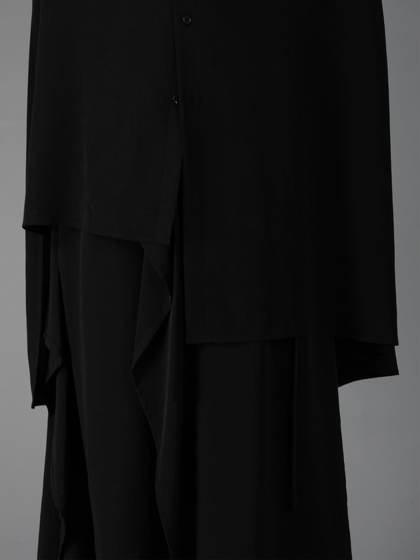 CREPE DE CHINE STANDARD ASYMMETRICAL FLARES SHIRT