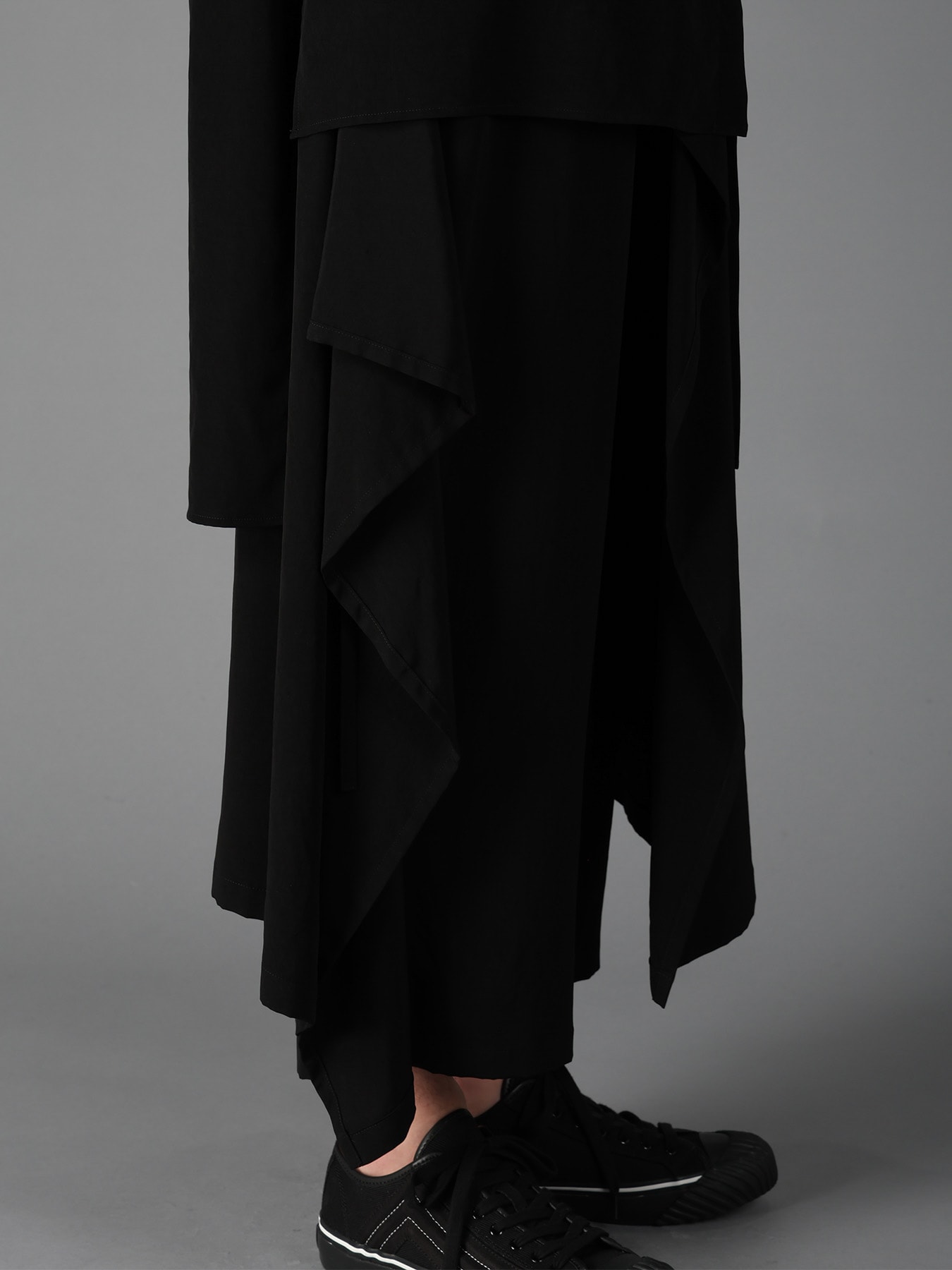 CREPE DE CHINE STANDARD ASYMMETRICAL FLARES SHIRT