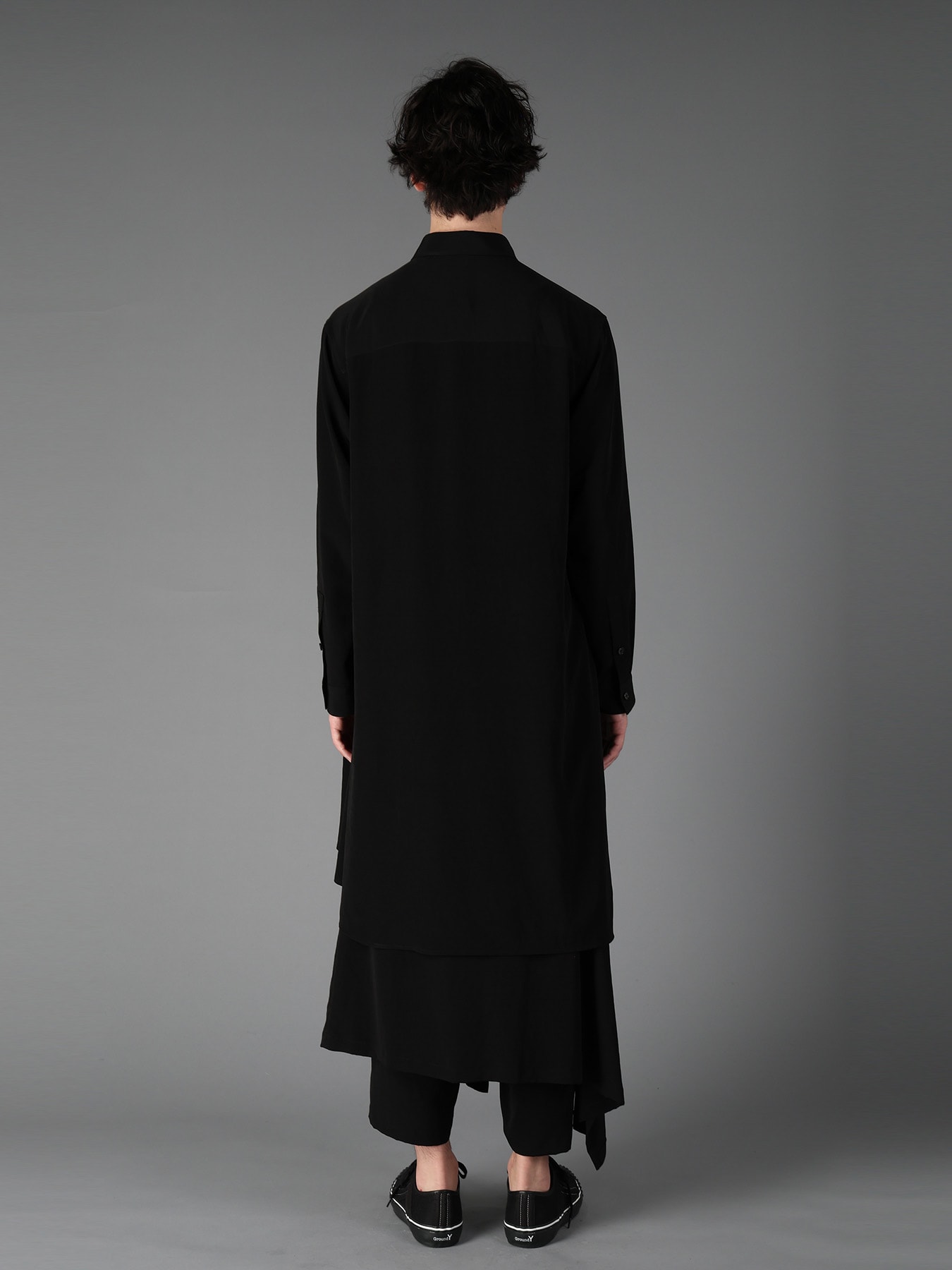 CREPE DE CHINE STANDARD ASYMMETRICAL FLARES SHIRT