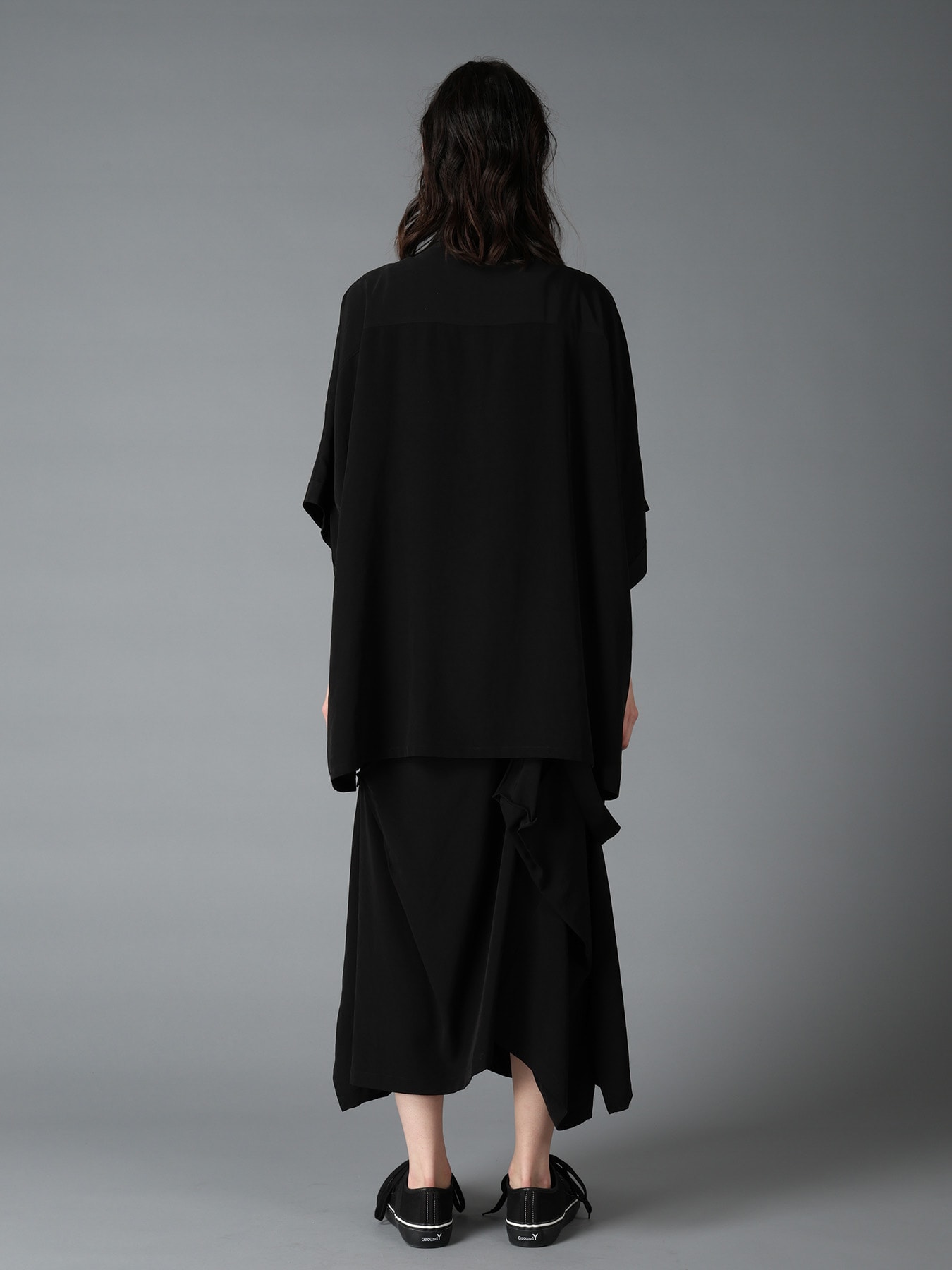 CREPE DE CHINE DOLMAN BIG SHIRT