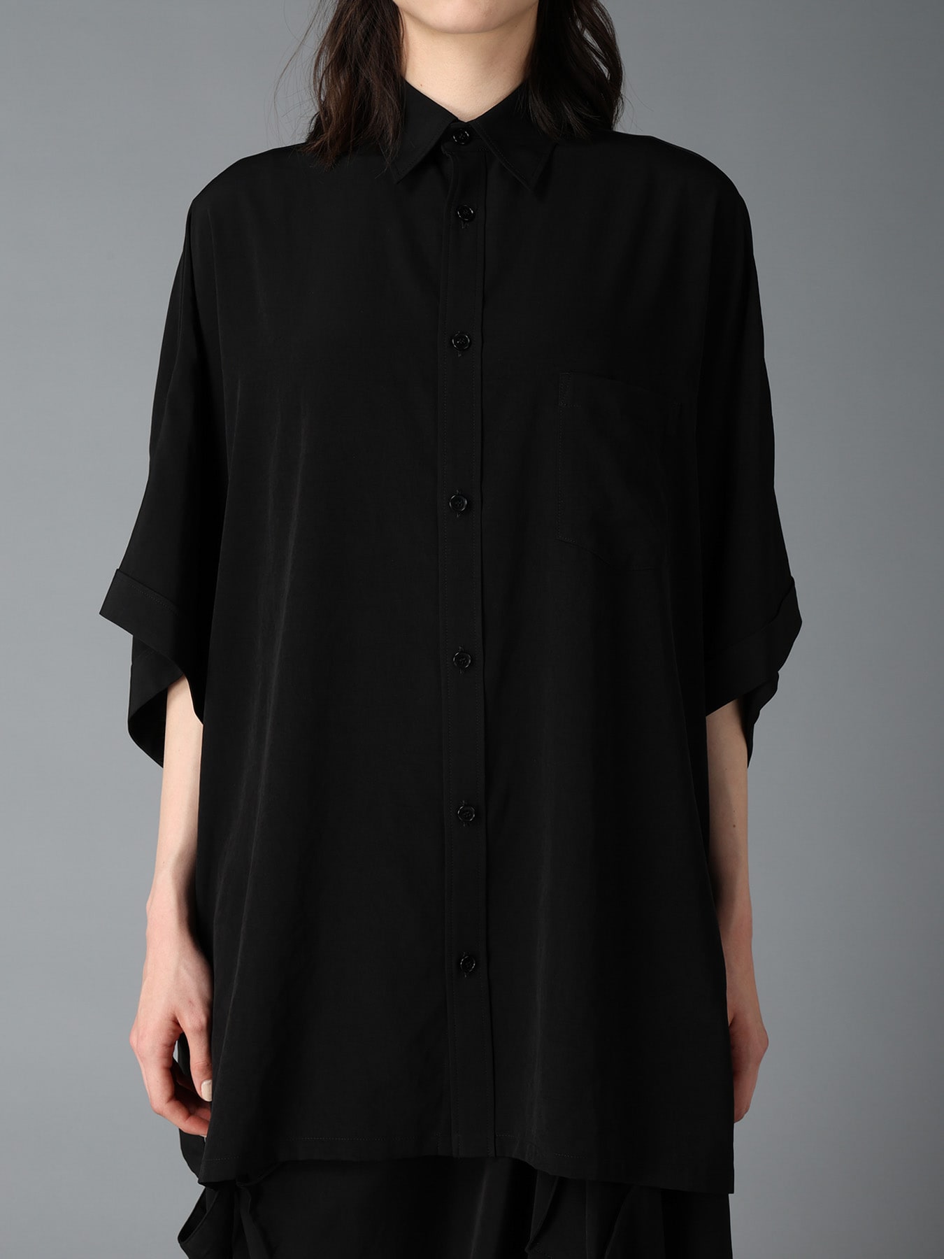 CREPE DE CHINE DOLMAN BIG SHIRT
