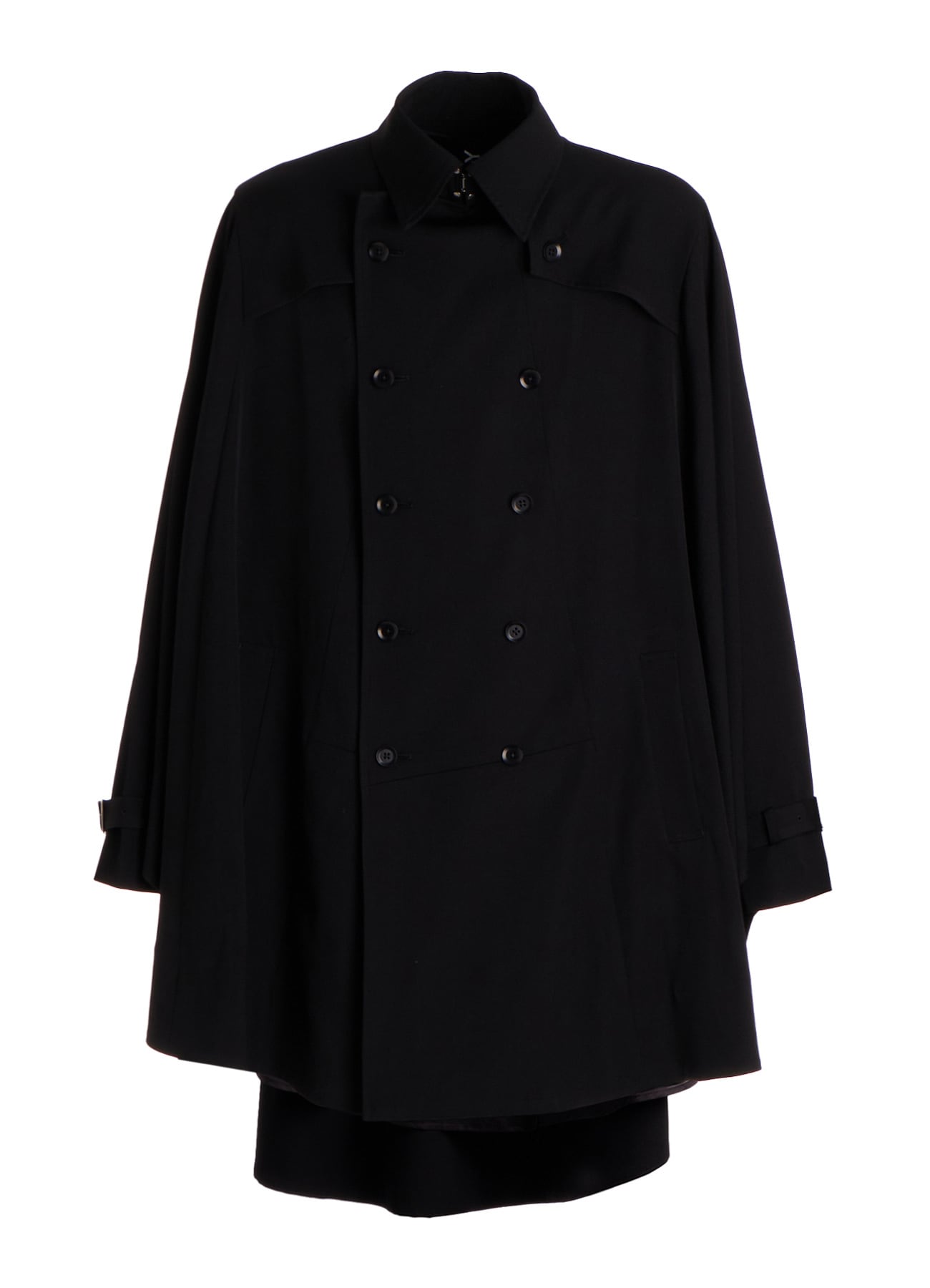WOOL GABARDINE BIG CAPE CLOAK