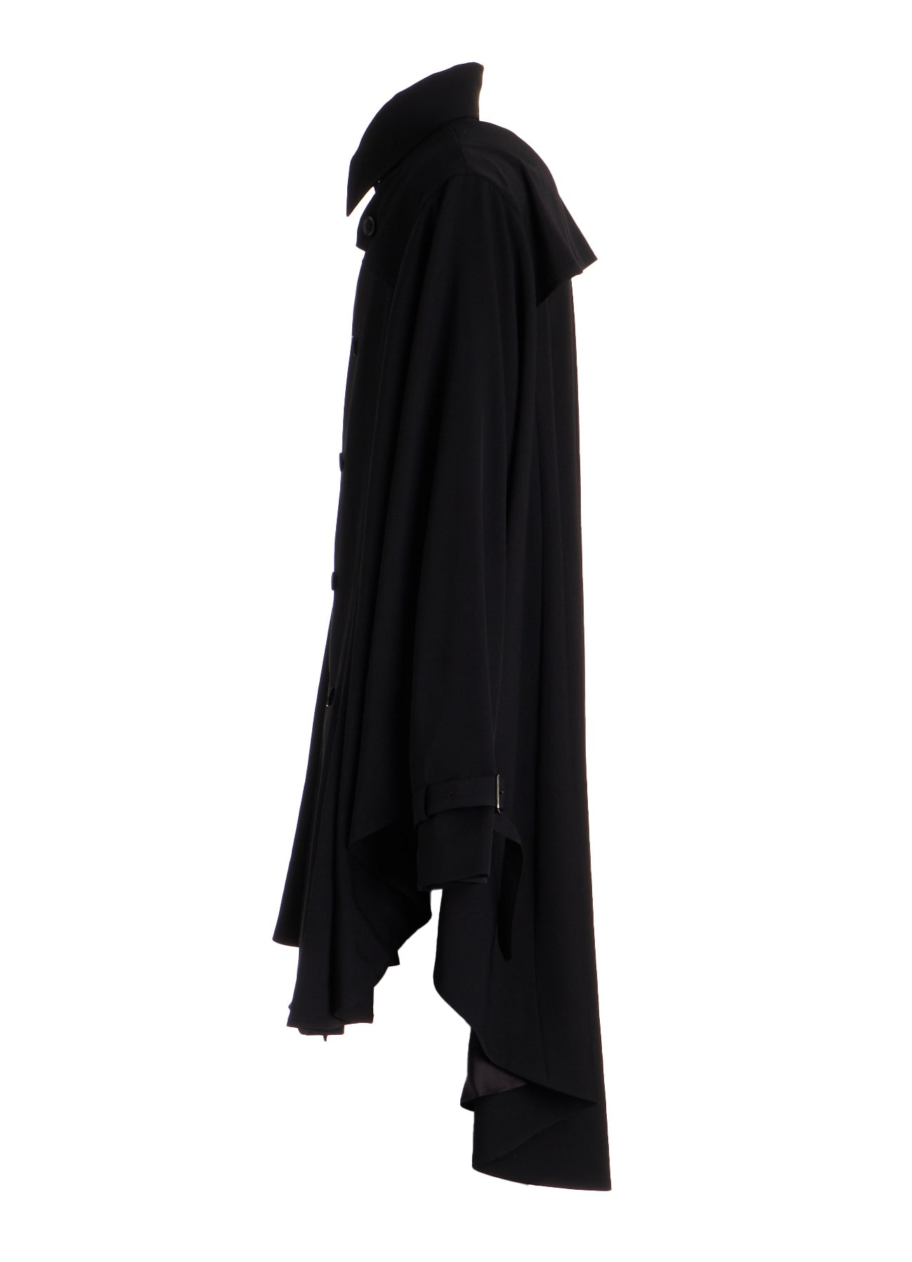 WOOL GABARDINE BIG CAPE CLOAK