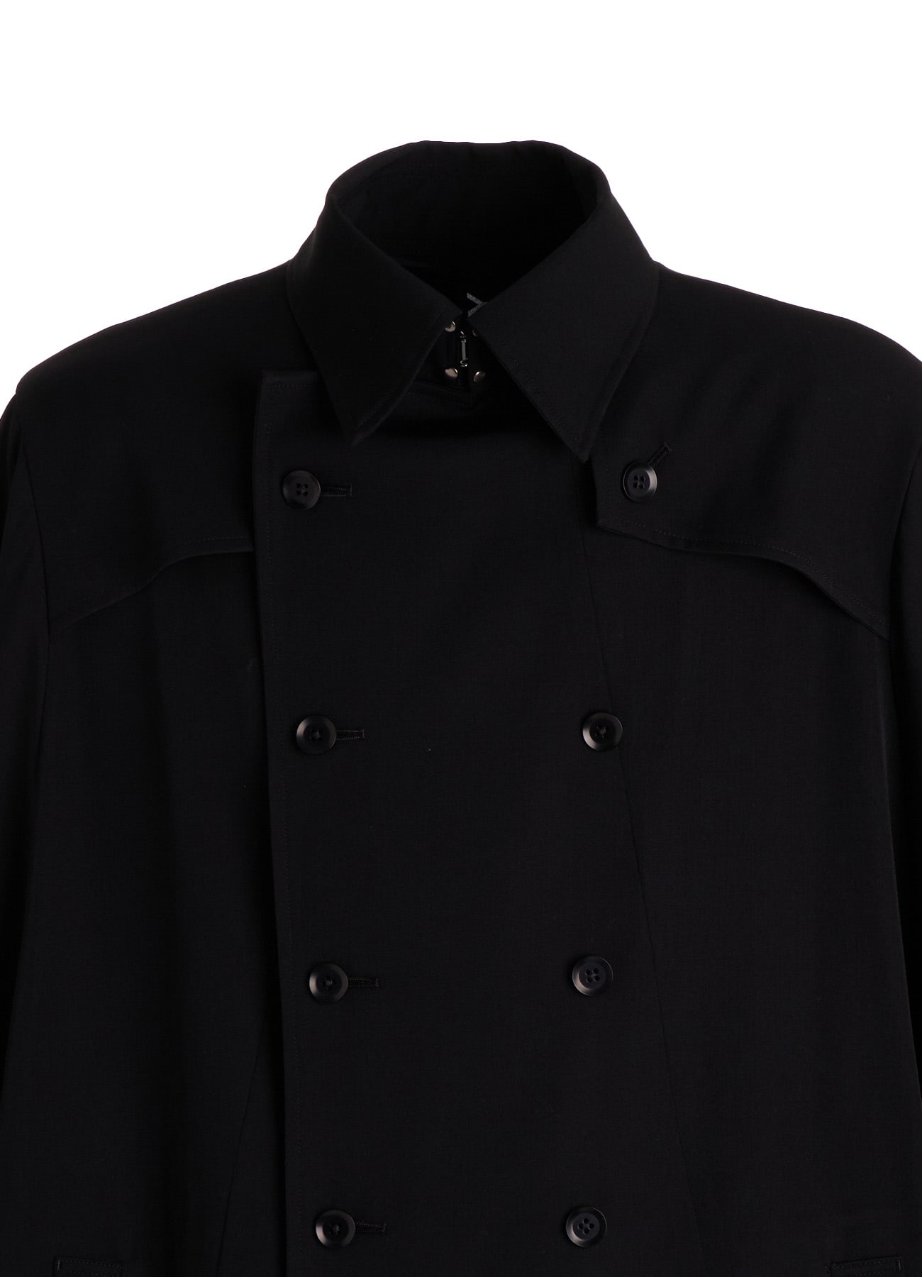 WOOL GABARDINE BIG CAPE CLOAK