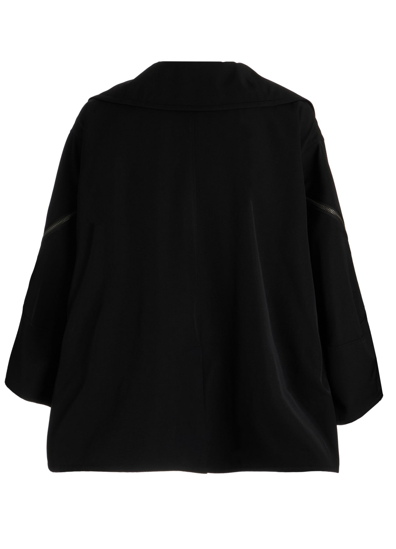 WOOL GABARDINE SHORT LENGTH BIG SLEEVE DOUBLE COAT
