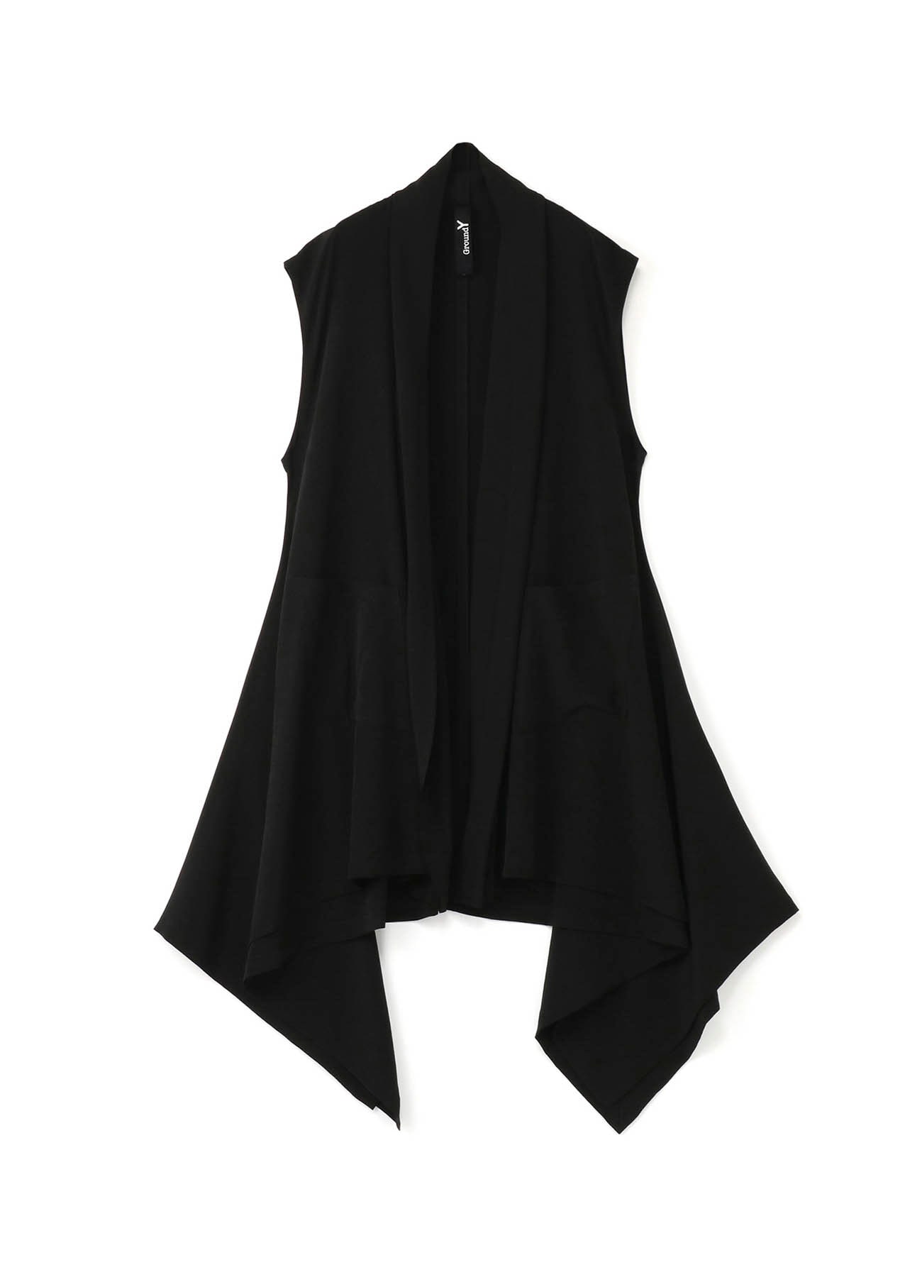 CREPE DE CHINE DECYNE SIDE FLUTTERING SLEEVELESS DRESS