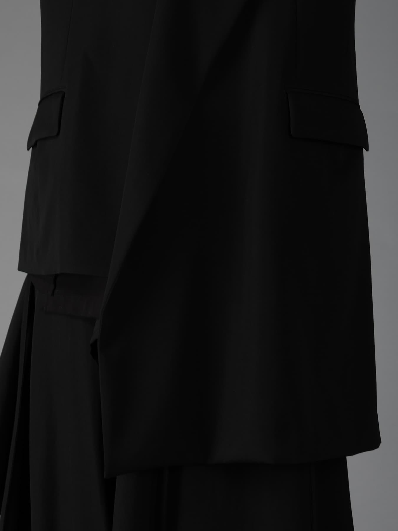 WOOL GABARDINE ASYMMETRICAL JACKET
