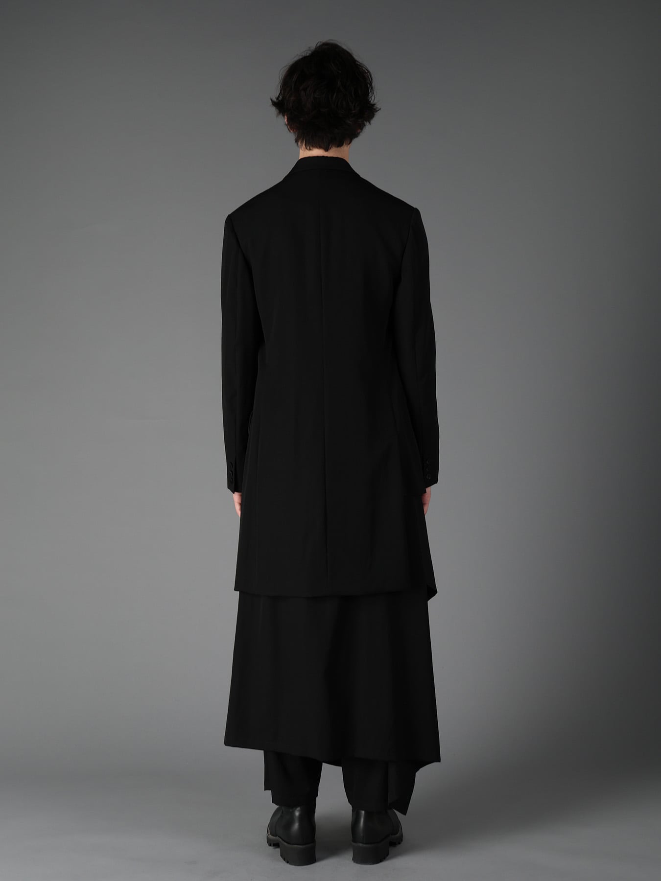 WOOL GABARDINE ASYMMETRICAL JACKET