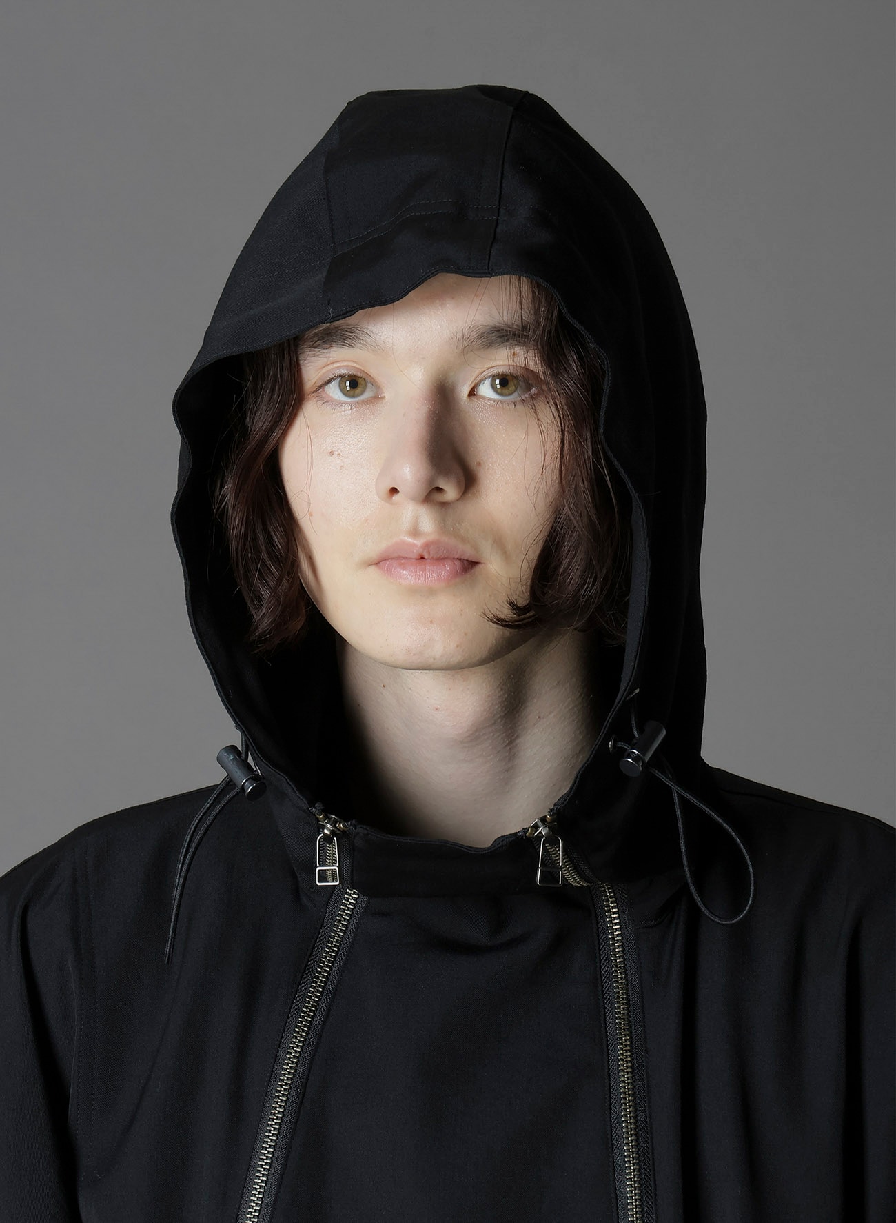 W/GABARDINE INVERTED V HOODIE SLIM