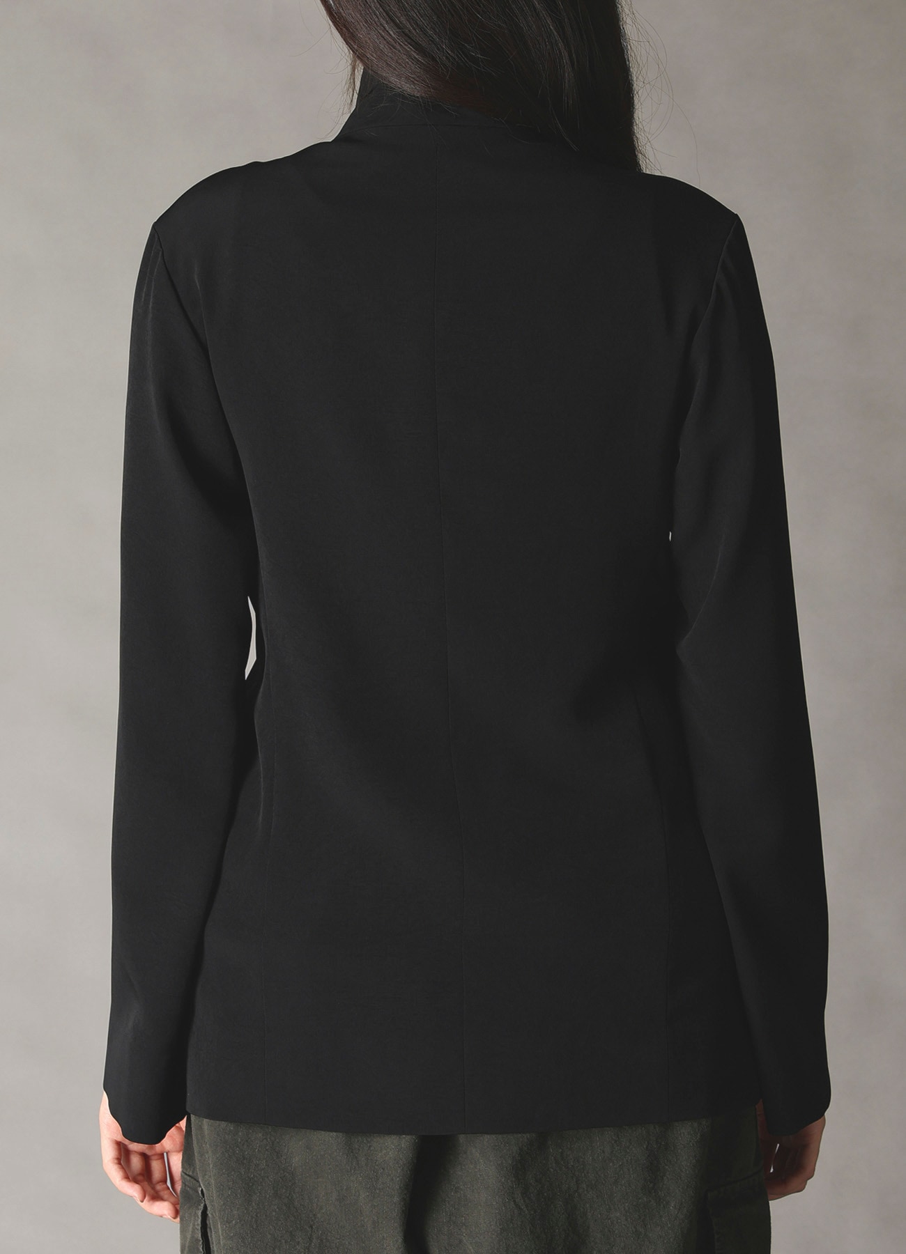 CREPE DE CHINE WOMEN'S STAND COLLAR JACKET