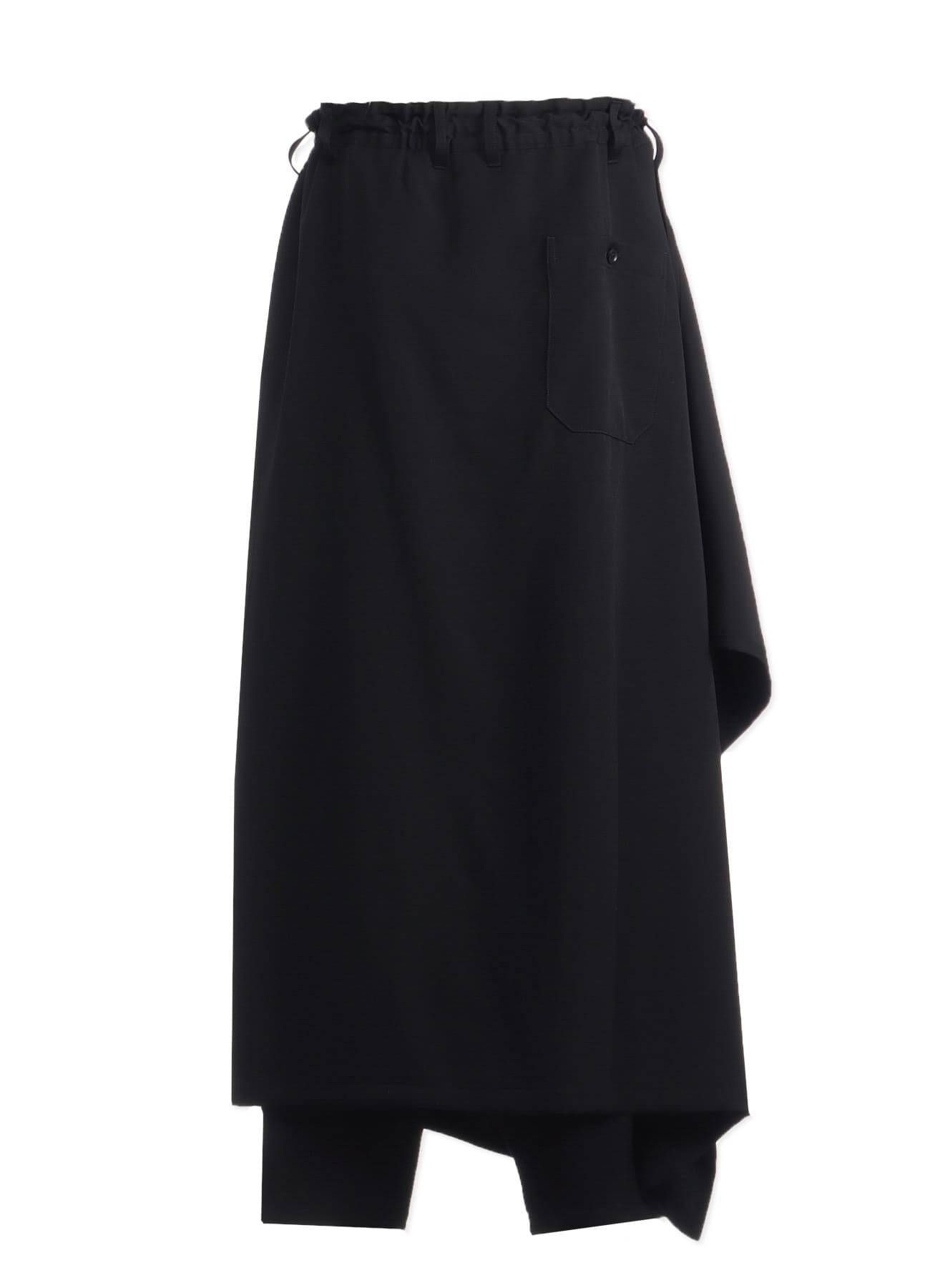 WOOL GABARDINE BOUND SKIRT PANTS