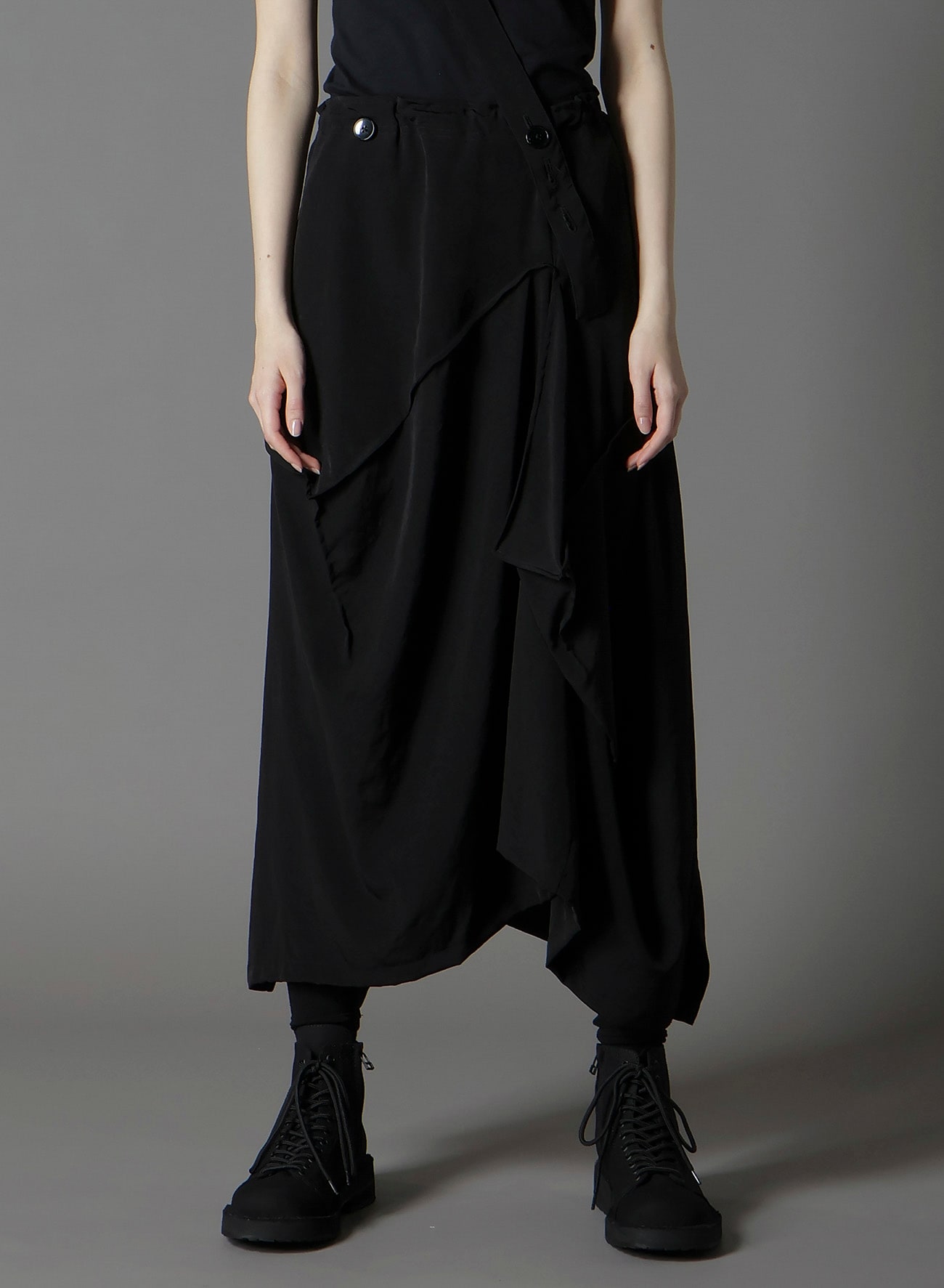 CREPE DE CHINE SQUARE SKIRT