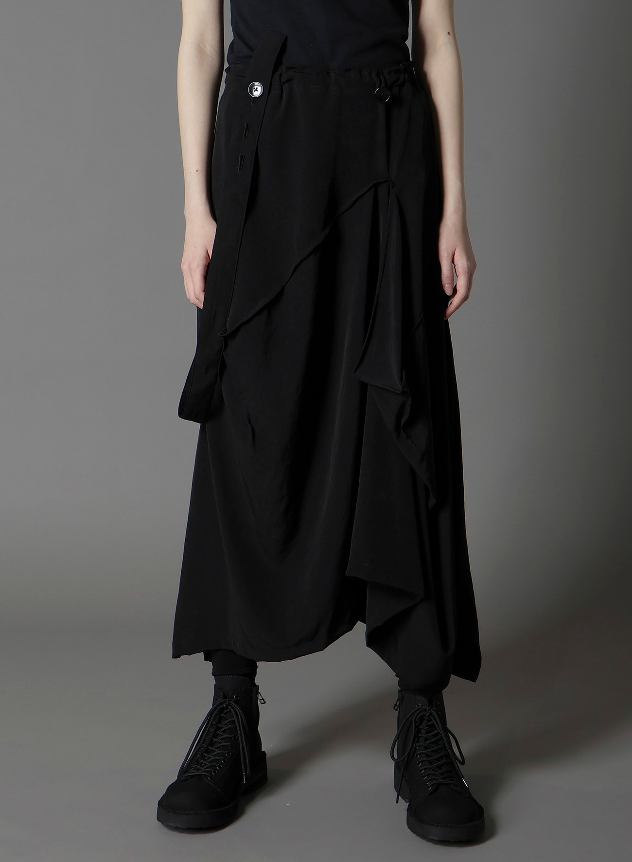 CREPE DE CHINE SQUARE SKIRT