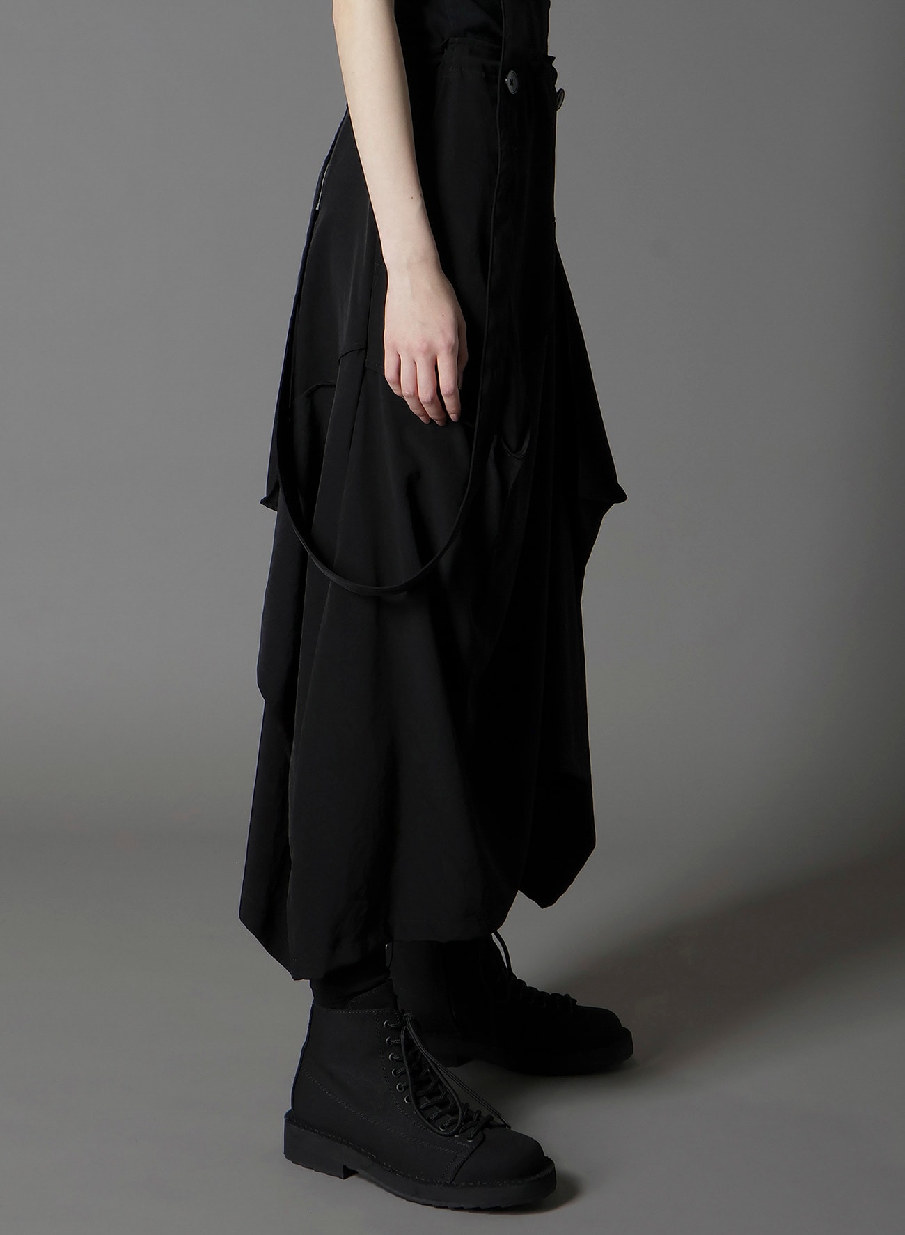 CREPE DE CHINE SQUARE SKIRT