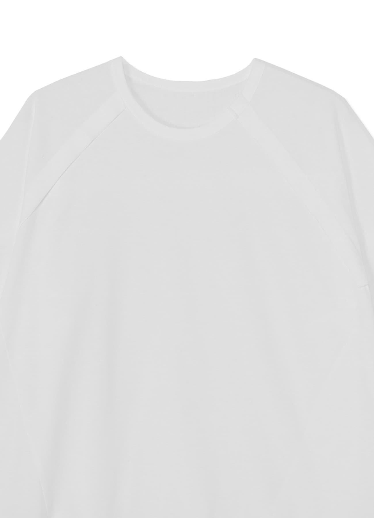 COTTON JERSEY FRONT RAGLAN SLIT T-SHIRT SHORT SLEEVES