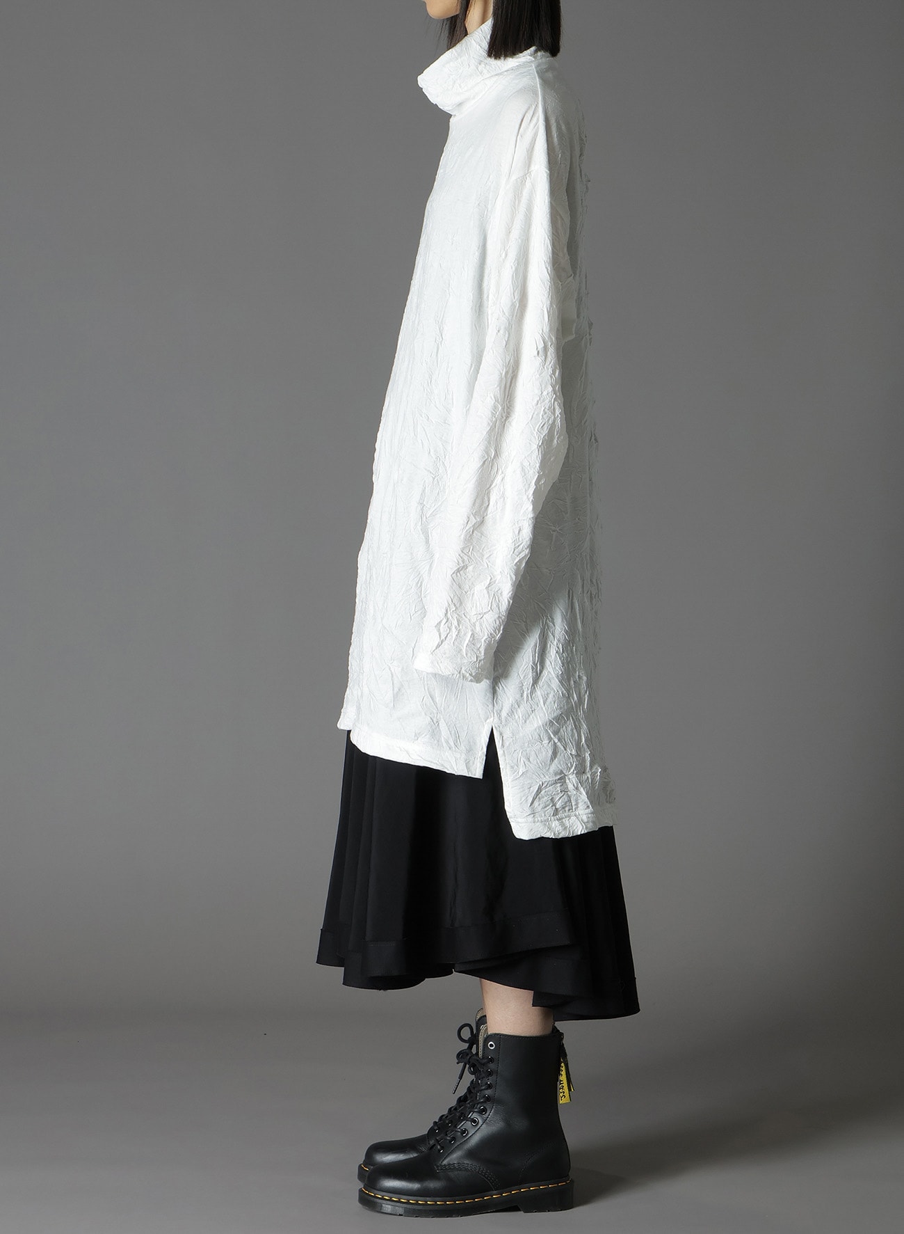 CATCH WASHER RIGHT BUTTON-OPENING BIG TURTLENECK