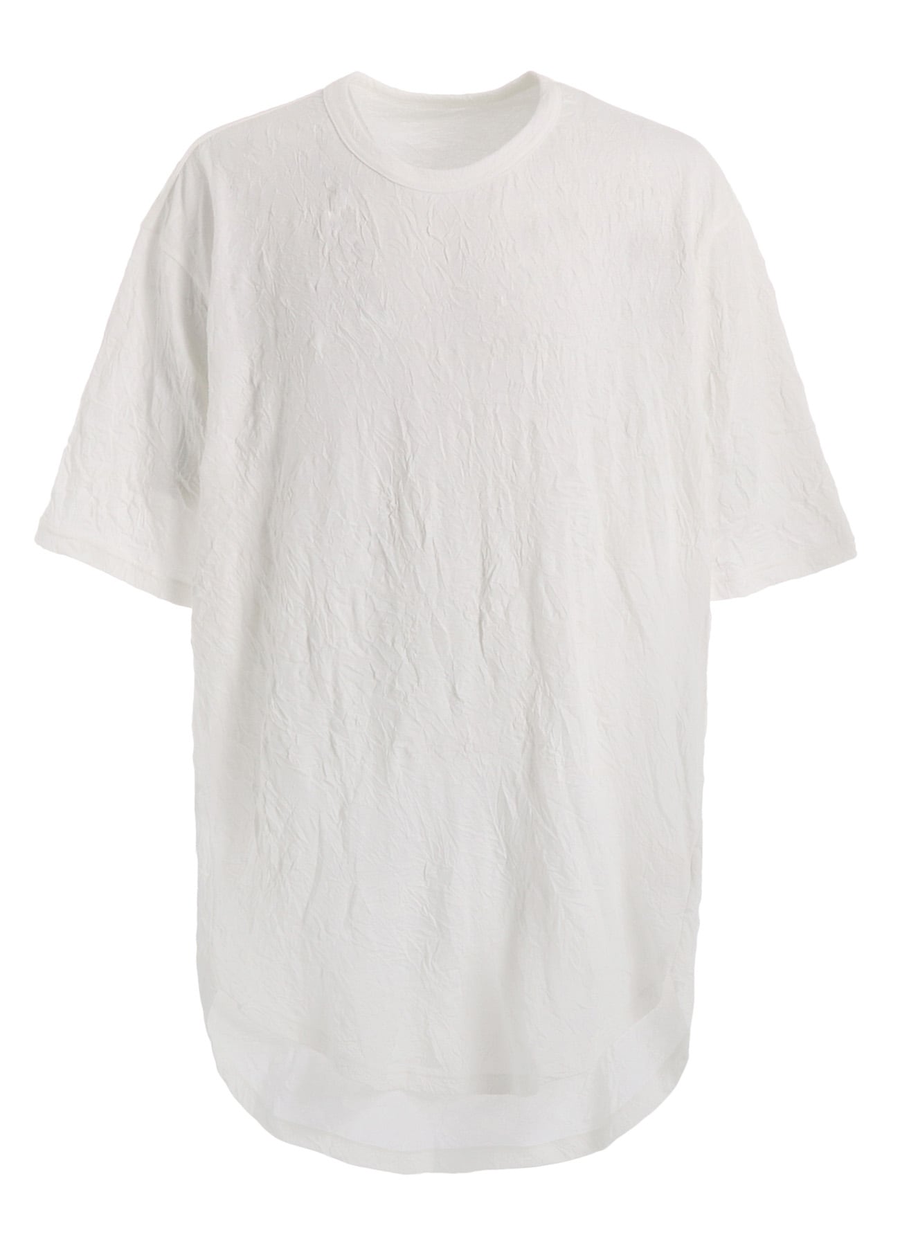 CATCH WASHER HEM ROUND JUMBO T-SHIRT SHORT SLEEVES