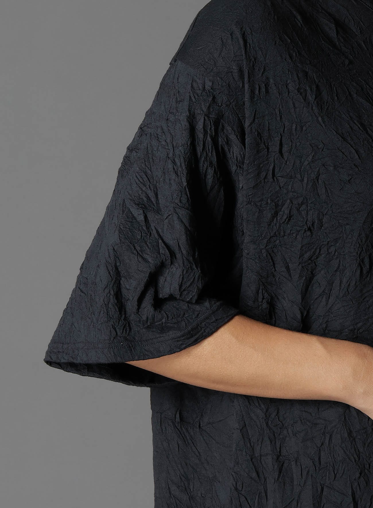 CATCH WASHER HEM ROUND JUMBO T-SHIRT SHORT SLEEVES