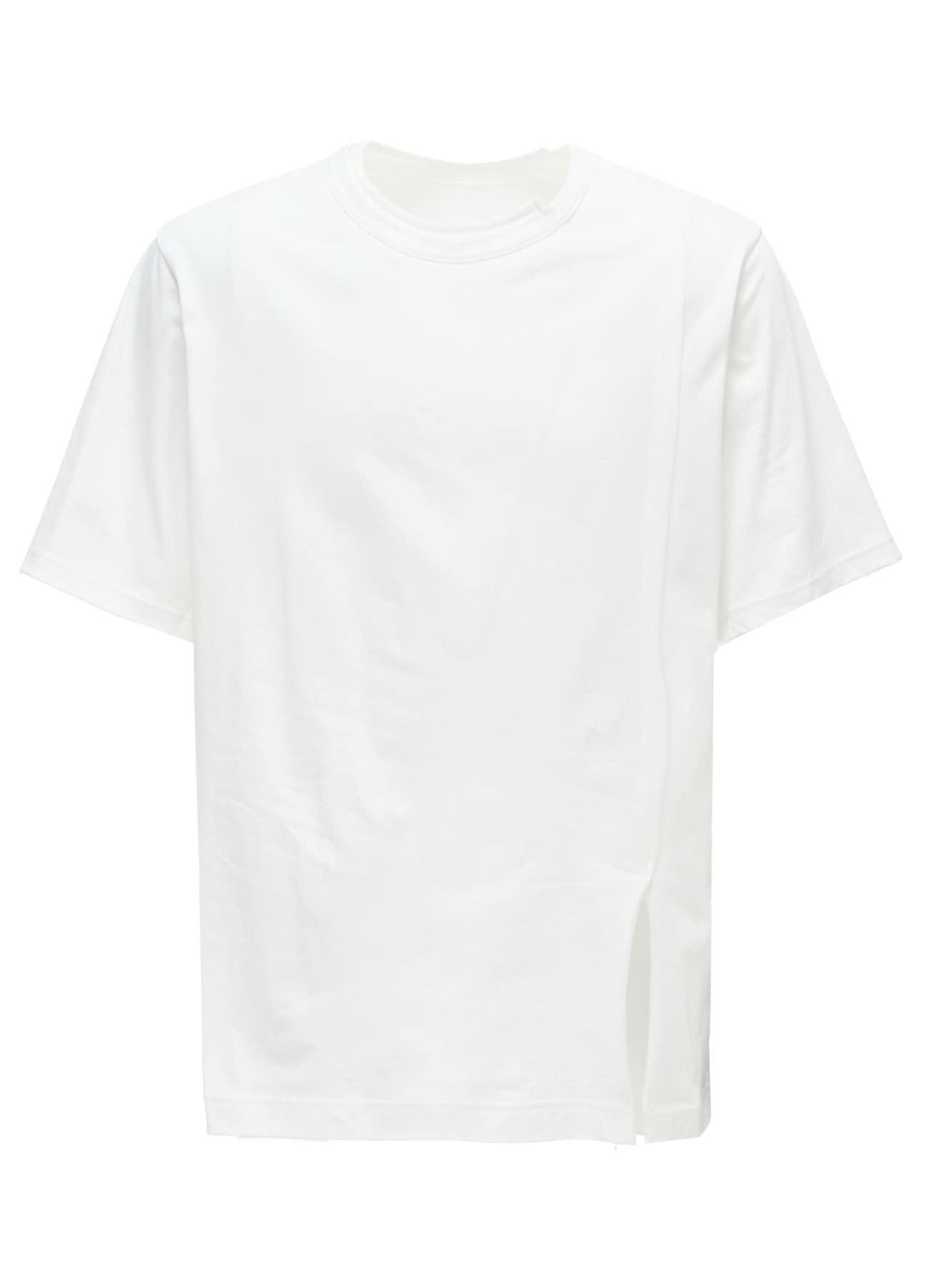 COTTON JERSEY MIX TIERED SHORT SLEEVED T