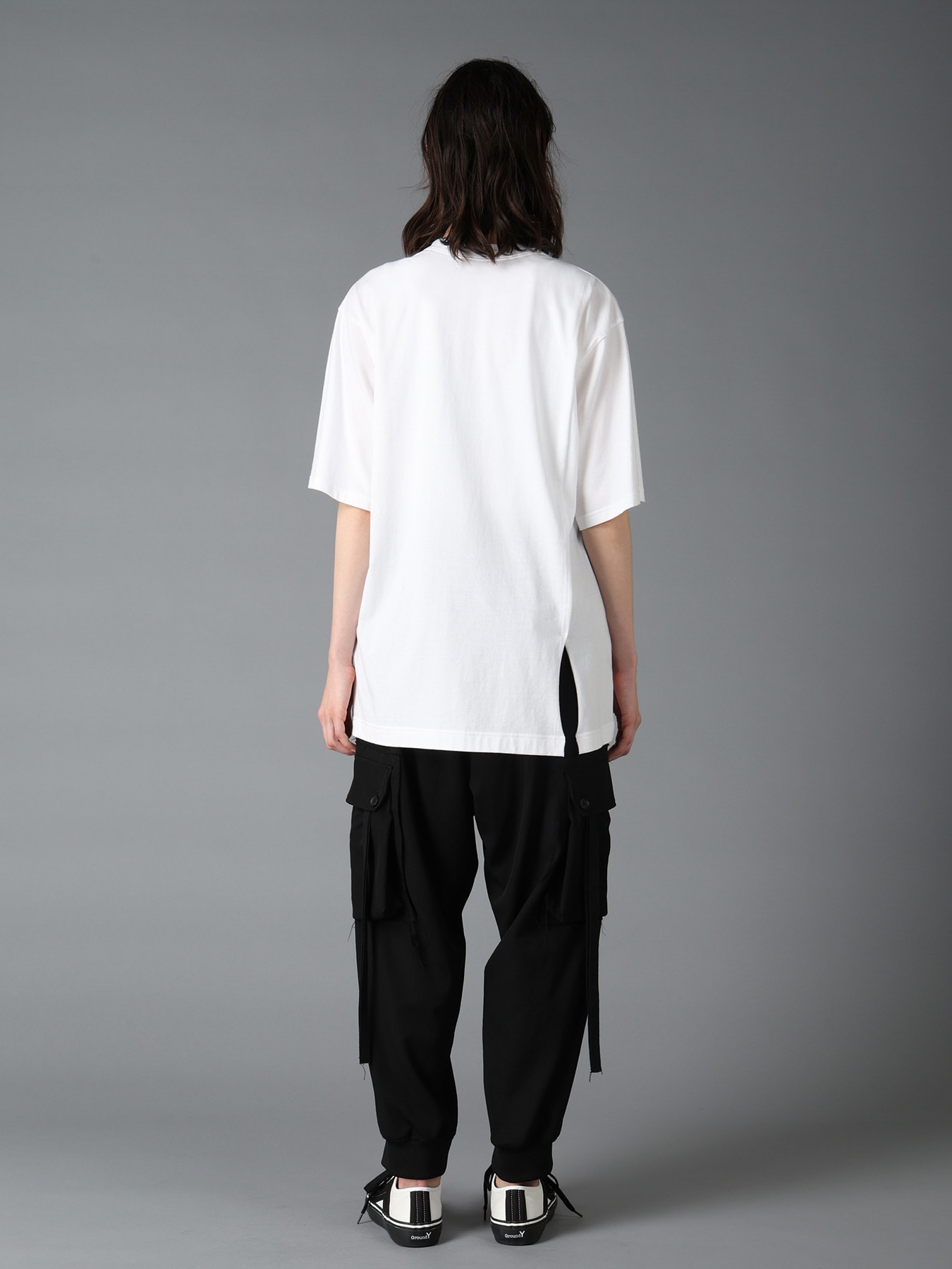 COTTON JERSEY MIX TIERED SHORT SLEEVED T