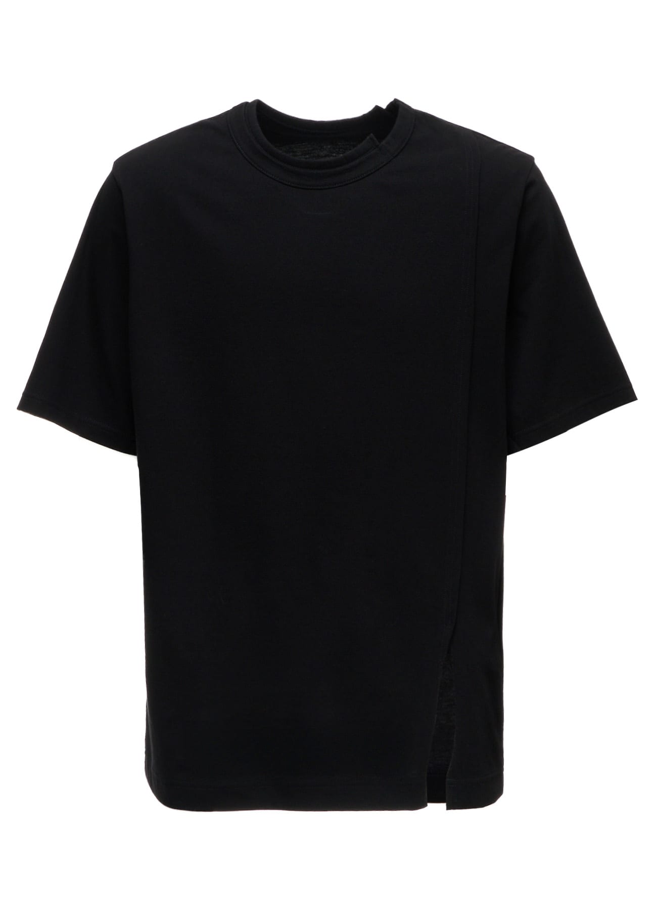 COTTON JERSEY MIX TIERED SHORT SLEEVED T