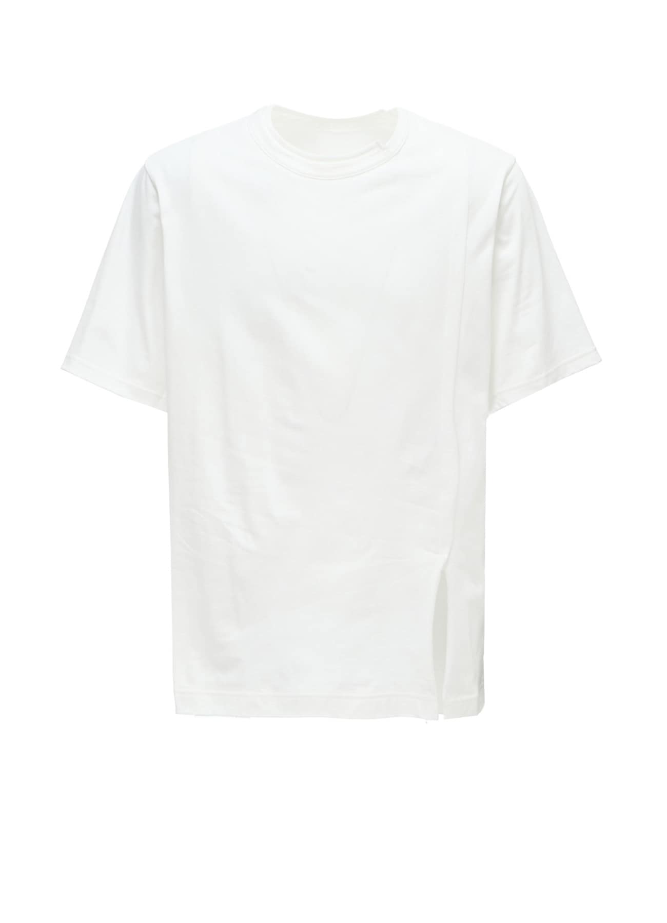 COTTON JERSEY MIX TIERED SHORT SLEEVED T