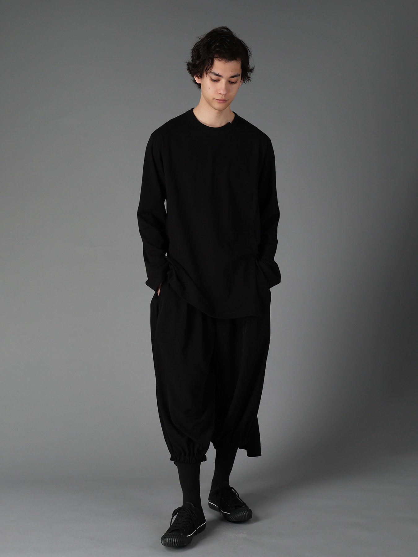 COTTON JERSEY MIX TIERED LONG SLEEVED T