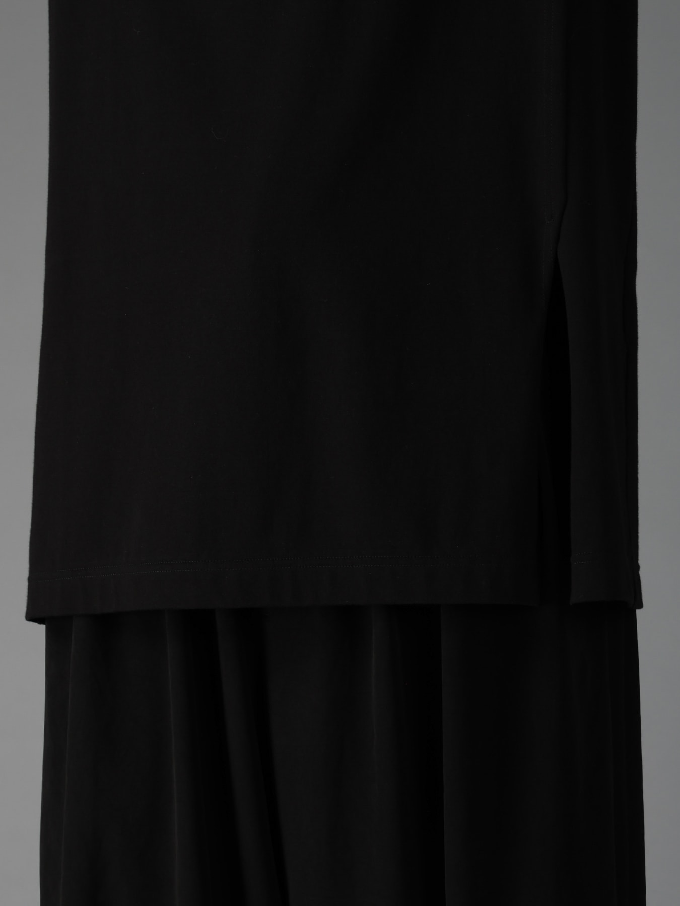 COTTON JERSEY MIX TIERED LONG SLEEVED T