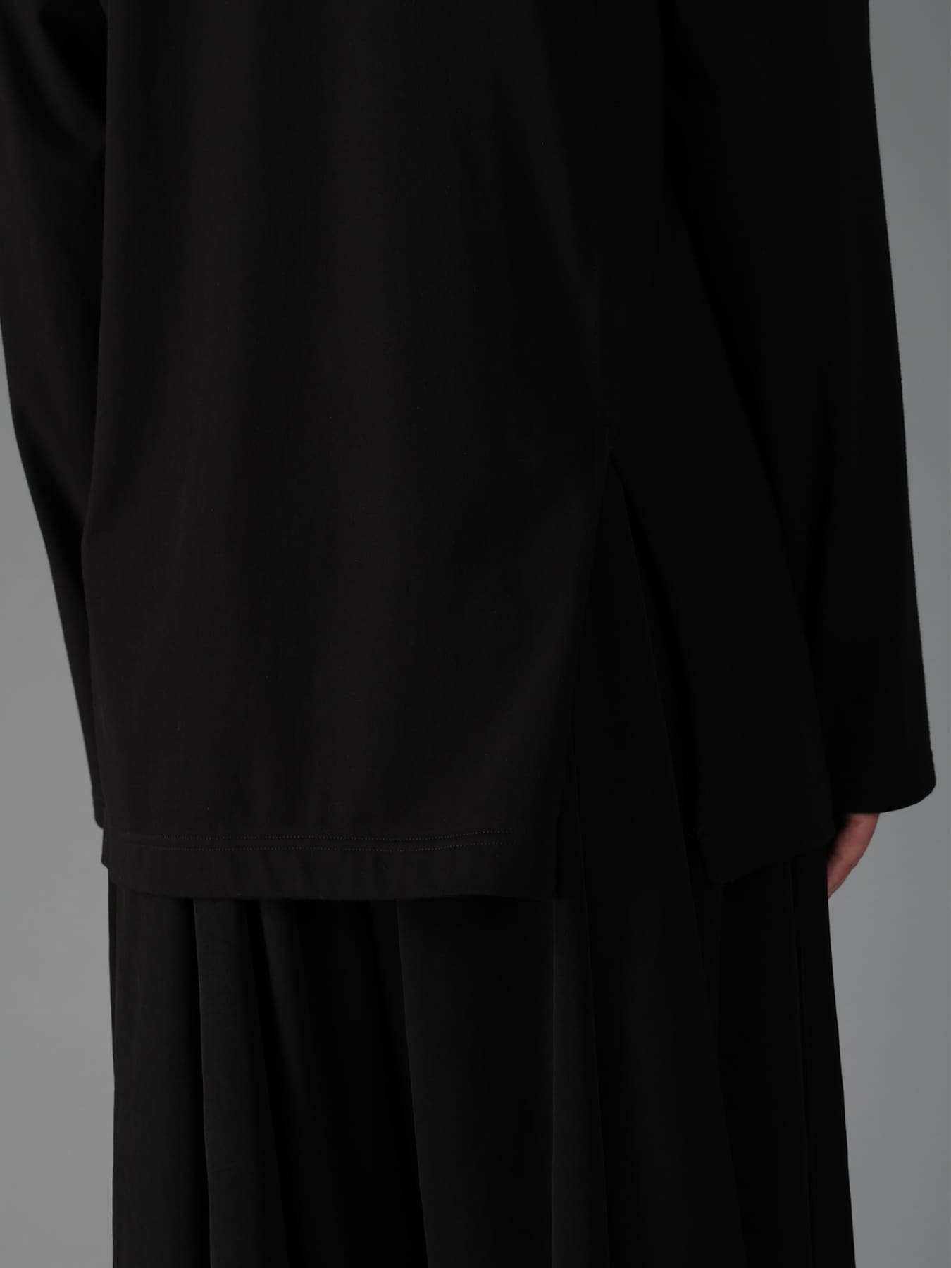 COTTON JERSEY MIX TIERED LONG SLEEVED T