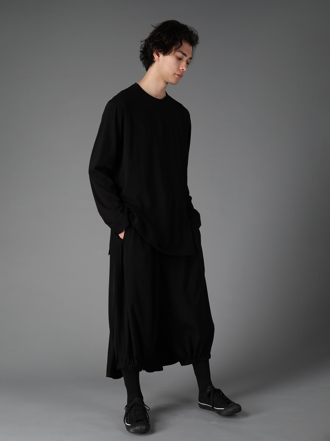 COTTON JERSEY MIX TIERED LONG SLEEVED T