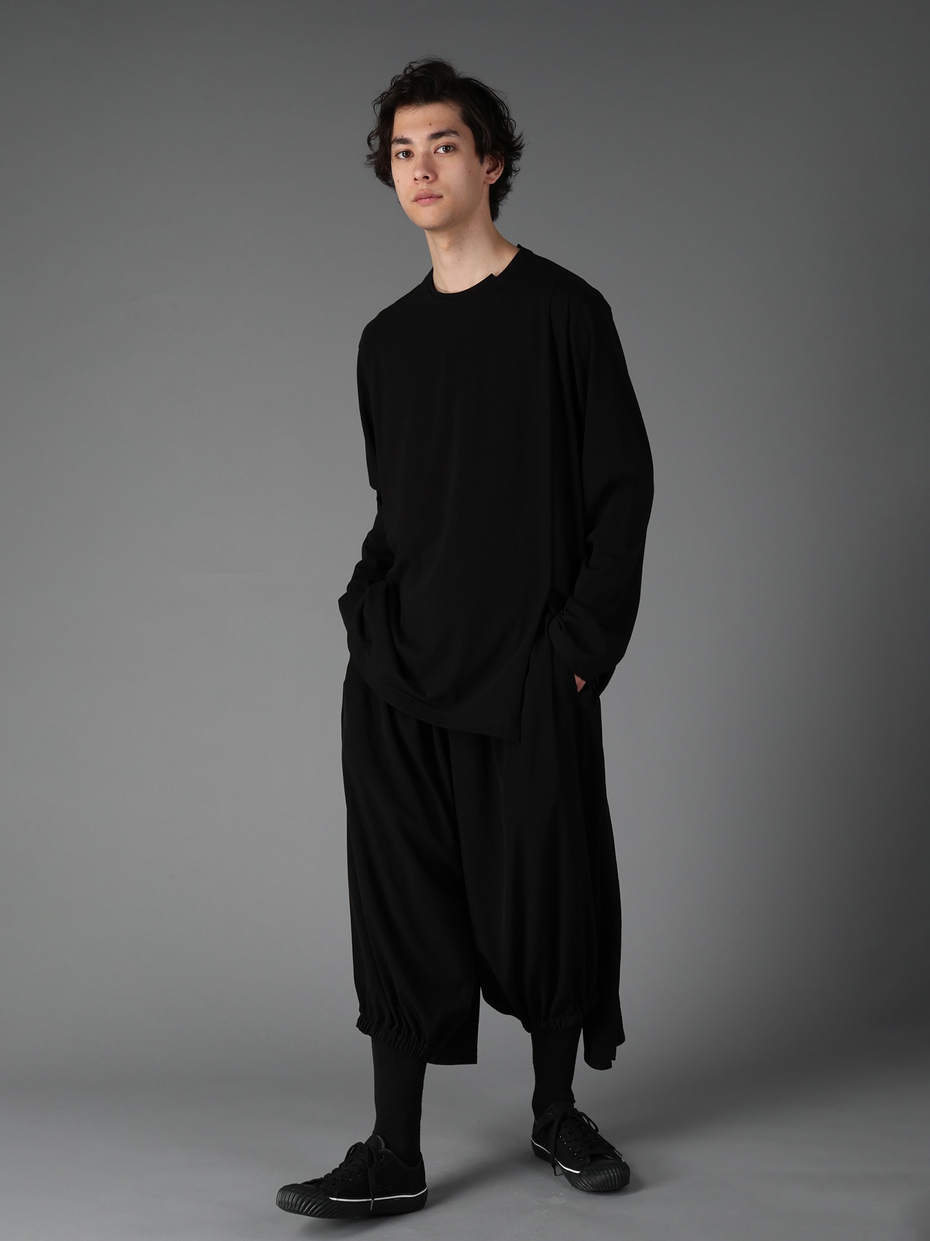 COTTON JERSEY MIX TIERED LONG SLEEVED T