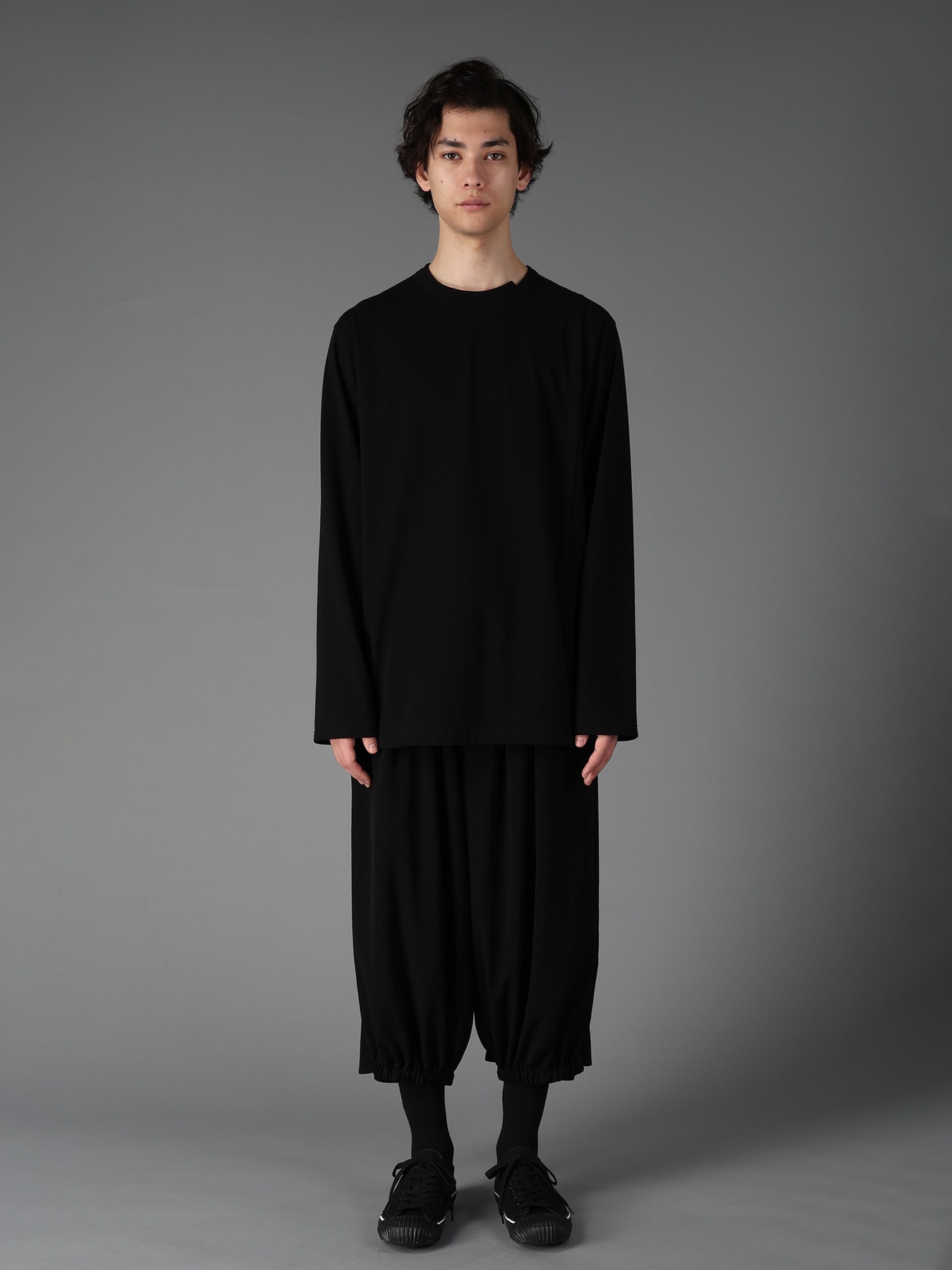 COTTON JERSEY MIX TIERED LONG SLEEVED T