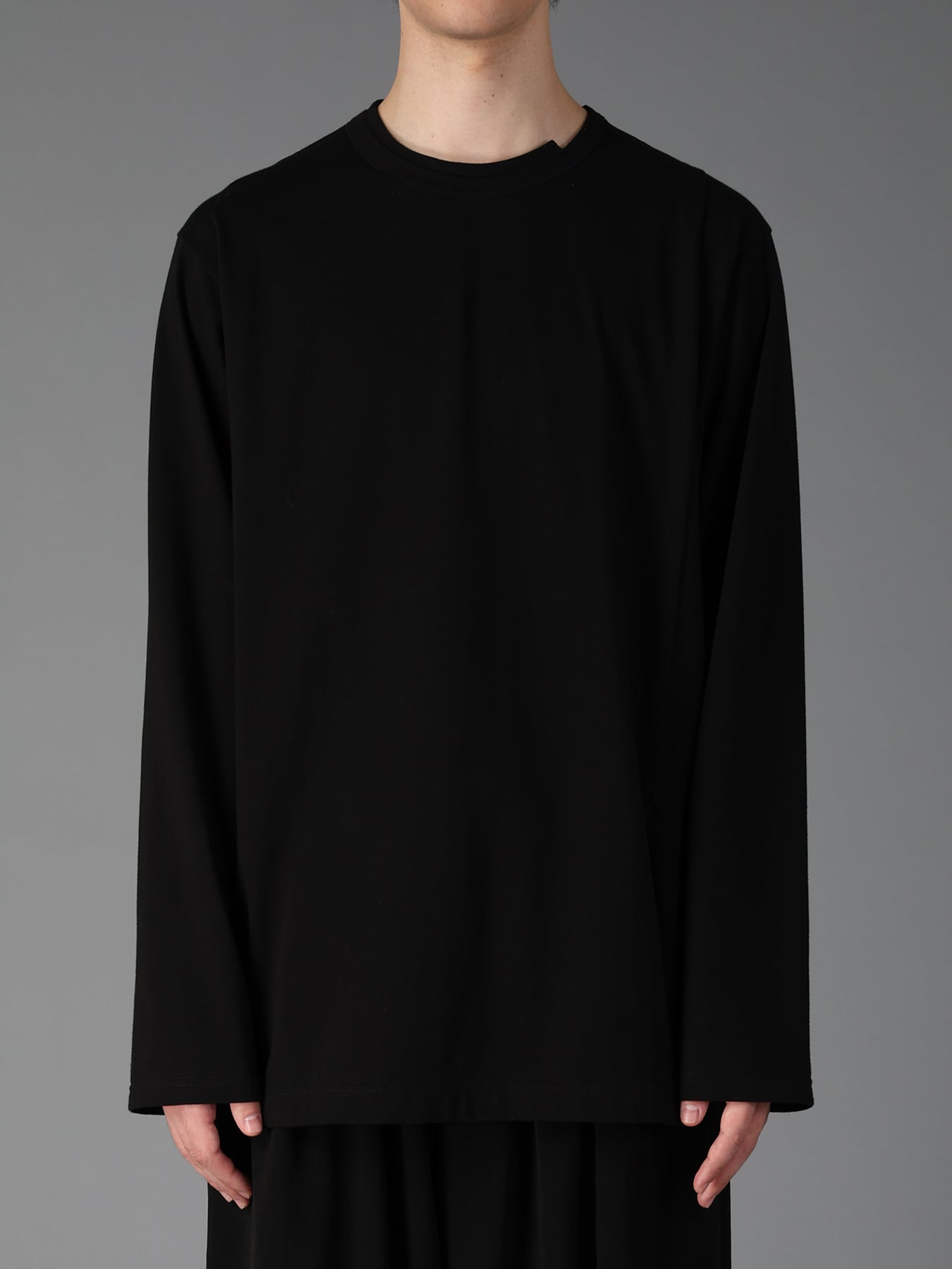 COTTON JERSEY MIX TIERED LONG SLEEVED T