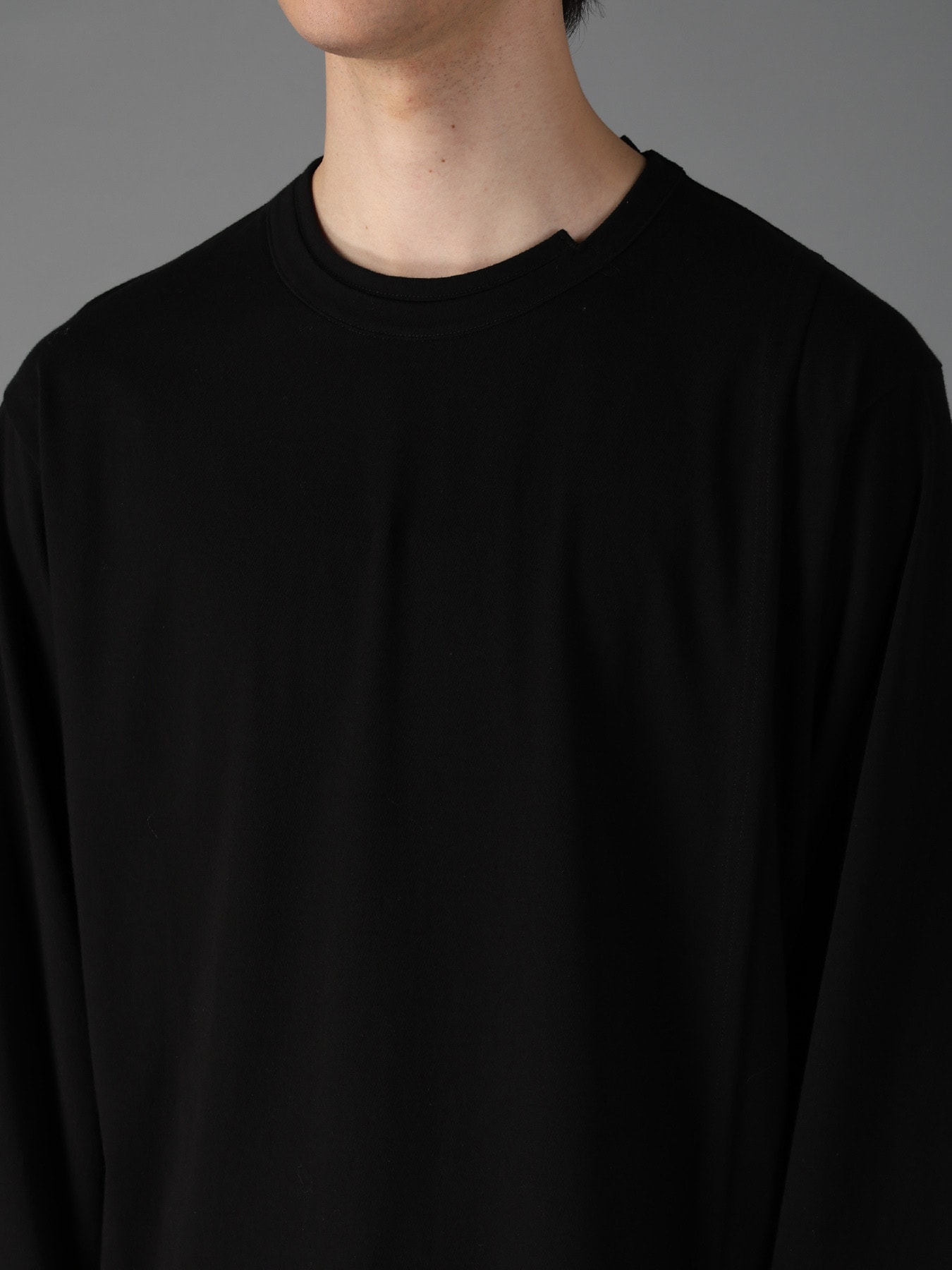 COTTON JERSEY MIX TIERED LONG SLEEVED T