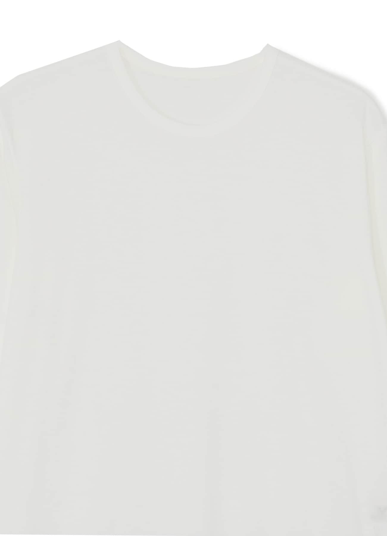 30/- COTTON JERSEY LONG T-SHIRT WITH ZIPPERED SIDE SLITS(M White 