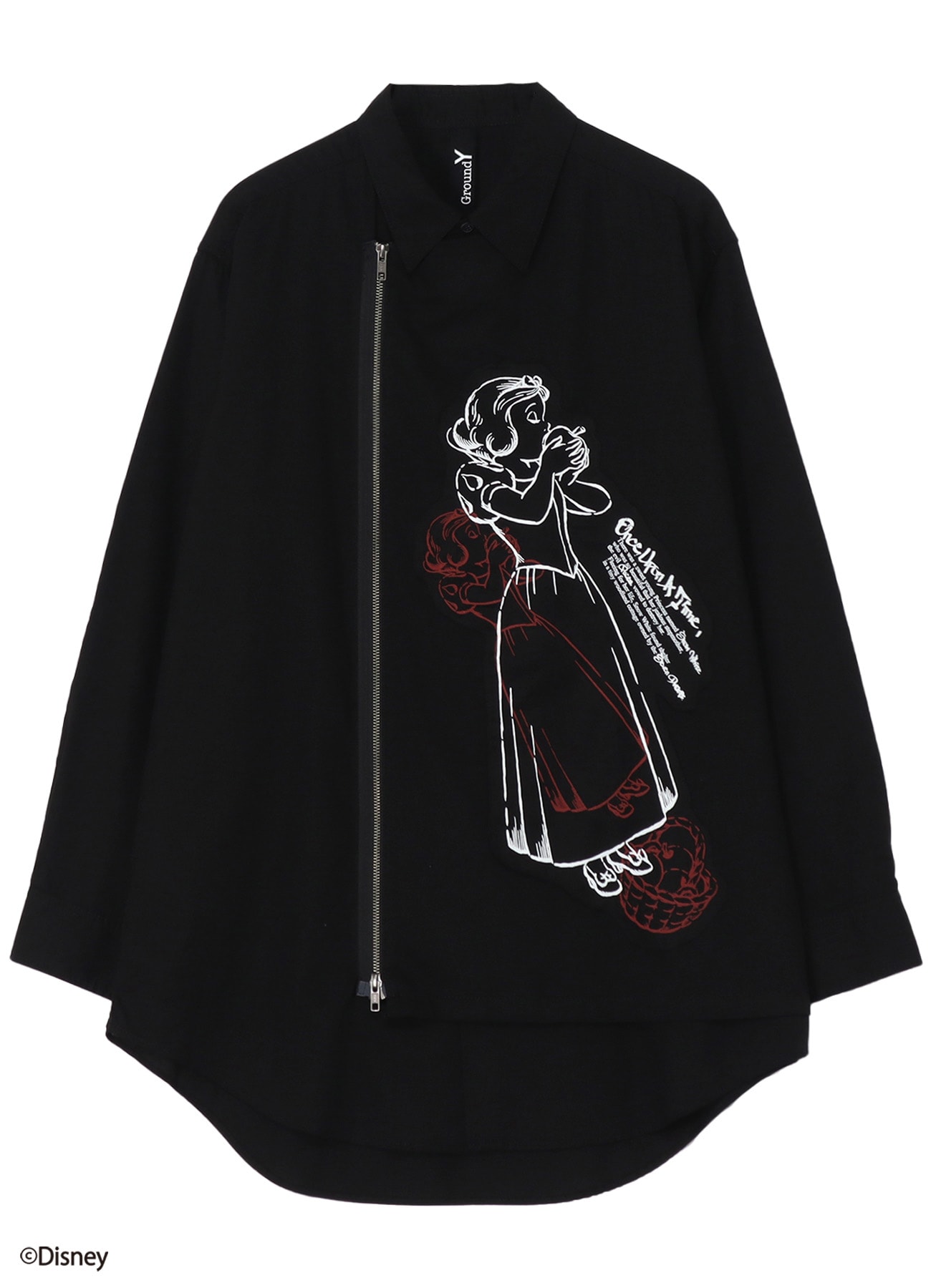 【5/3 12:00 Release】Ground Y/Snow White Collection[SNOW WHITE LINE DRAWING LEFT OVERLAPPING SHIRT]