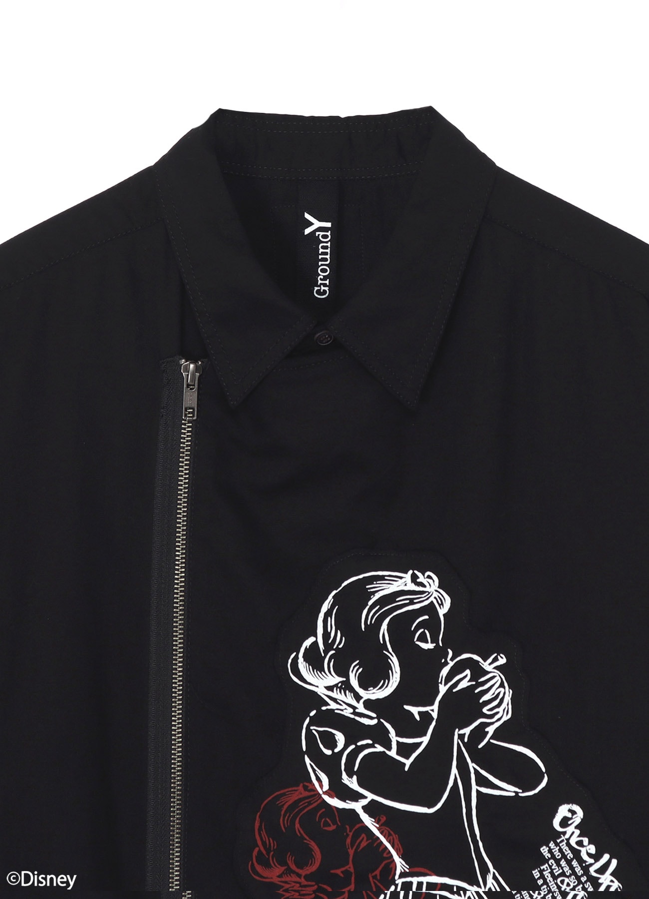 【5/3 12:00 Release】Ground Y/Snow White Collection[SNOW WHITE LINE DRAWING LEFT OVERLAPPING SHIRT]