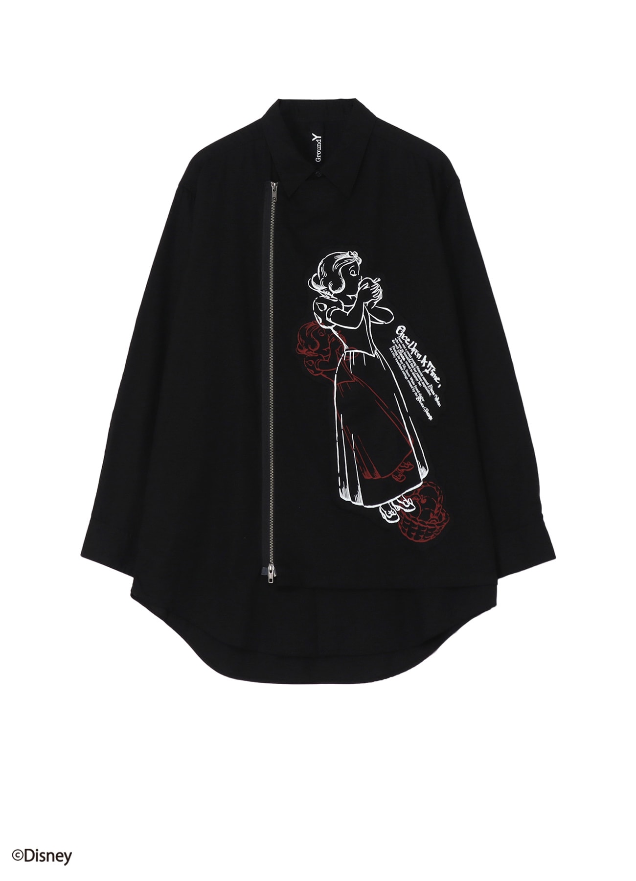 【5/3 12:00 Release】Ground Y/Snow White Collection[SNOW WHITE LINE DRAWING LEFT OVERLAPPING SHIRT]