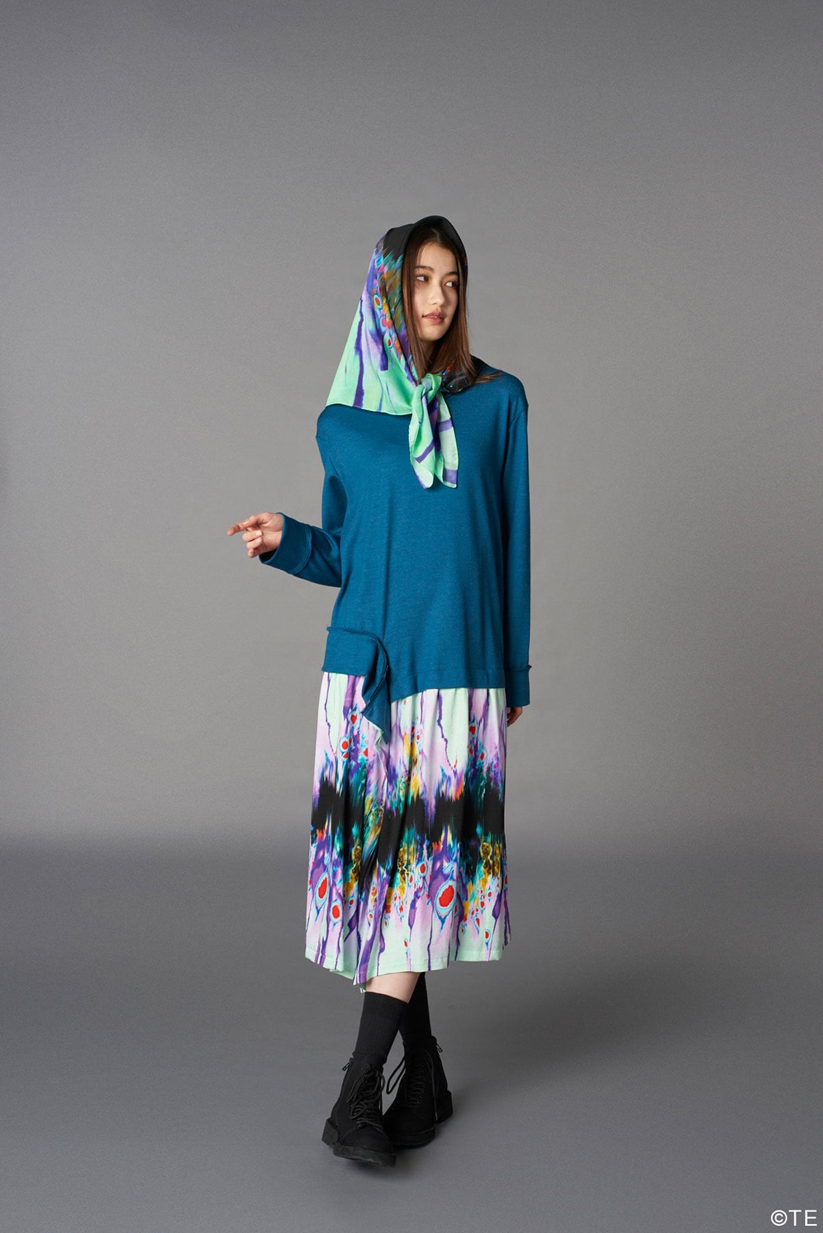 Ground Y × 『劇場版モノノ怪』  Collaborate Collection HINEZUMI PATTERN RAYON DOCKING DRESS