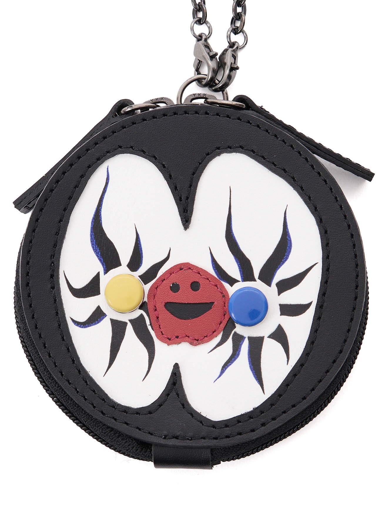 Ground Y×Taro Okamoto Leather Coin Purse Necklace "Mask”