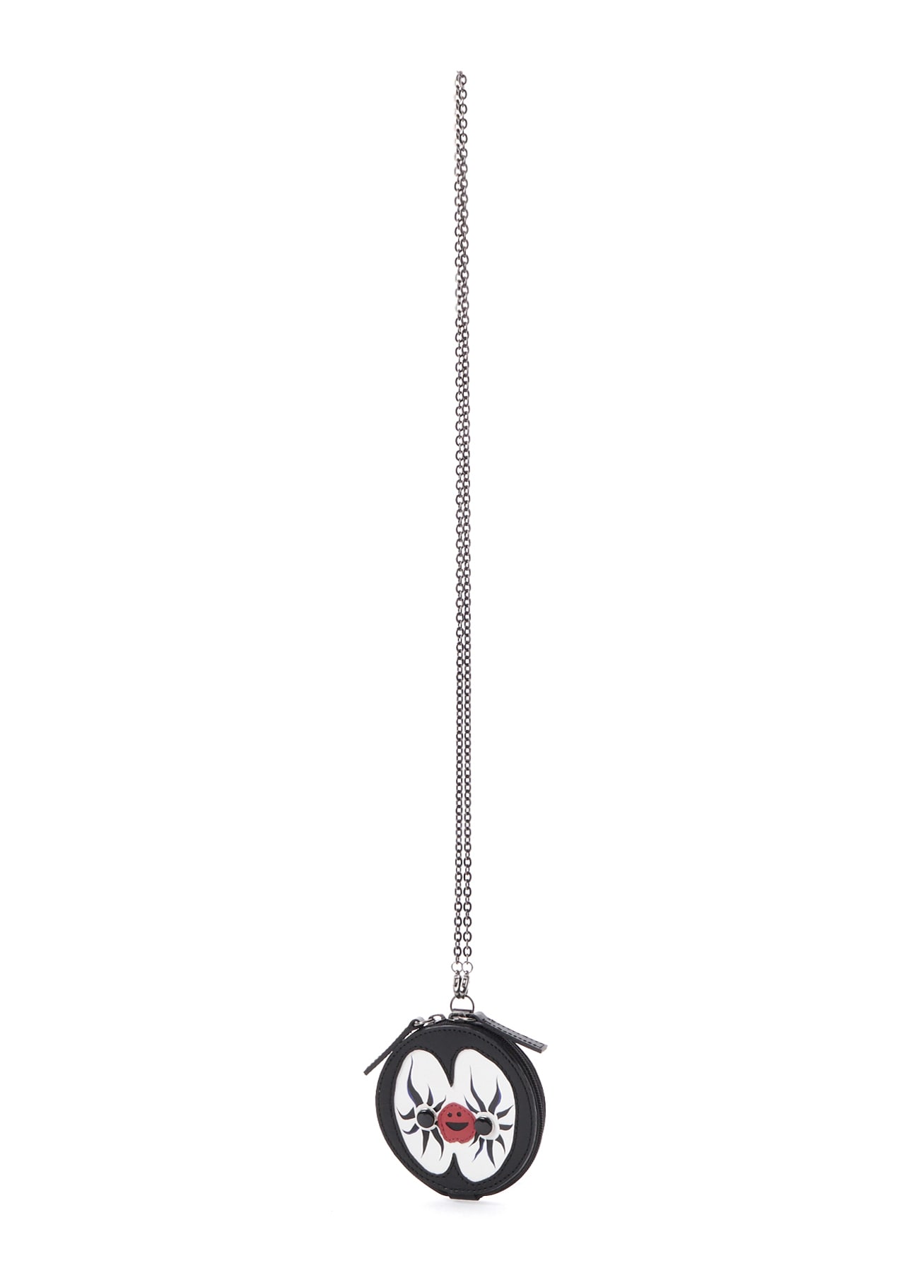 Ground Y×Taro Okamoto Leather Coin Purse Necklace "Mask”