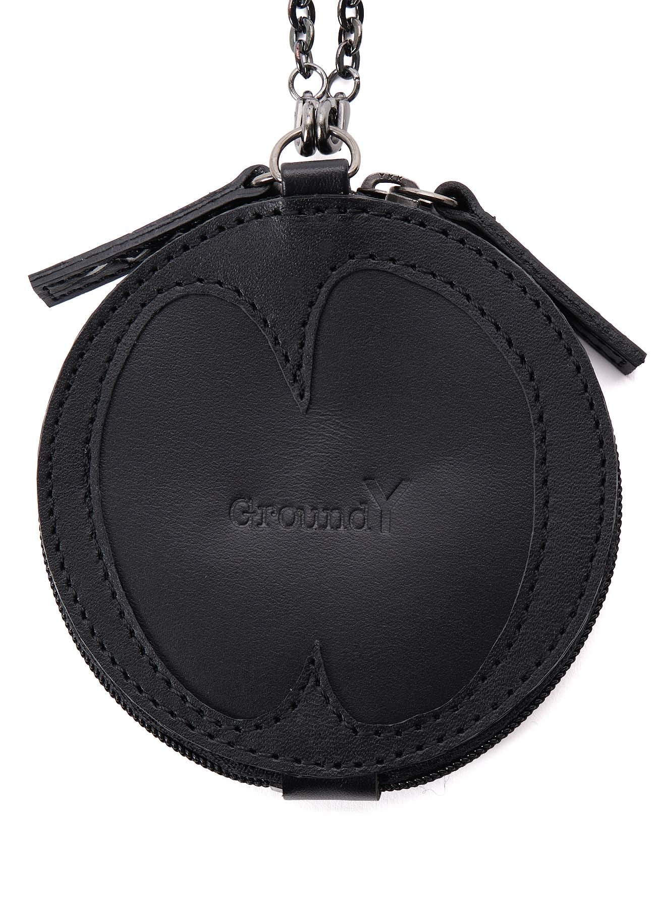 Ground Y×Taro Okamoto Leather Coin Purse Necklace "Mask”