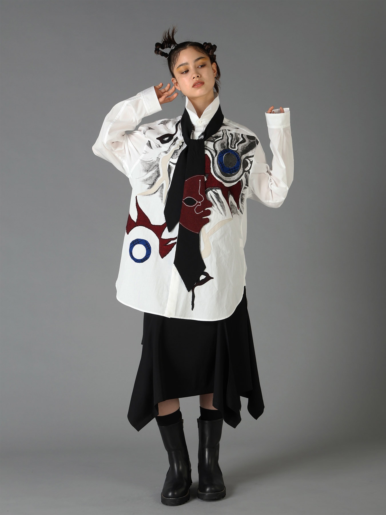 Ground Y×Taro Okamoto Mixed-Media Composition Shirts ”I Am in the Sky”