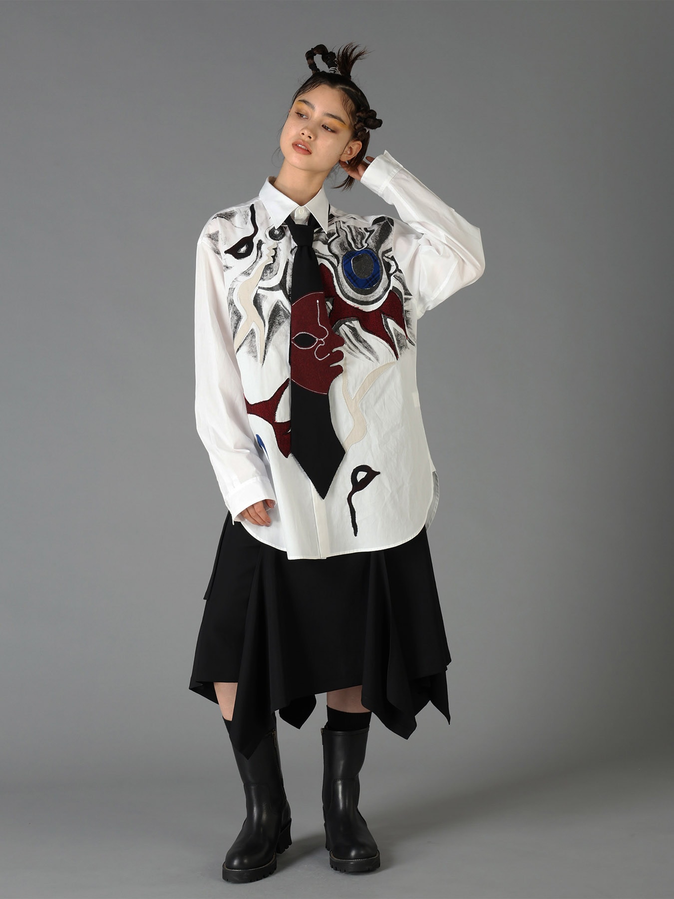 Ground Y×Taro Okamoto Mixed-Media Composition Shirts ”I Am in the Sky”