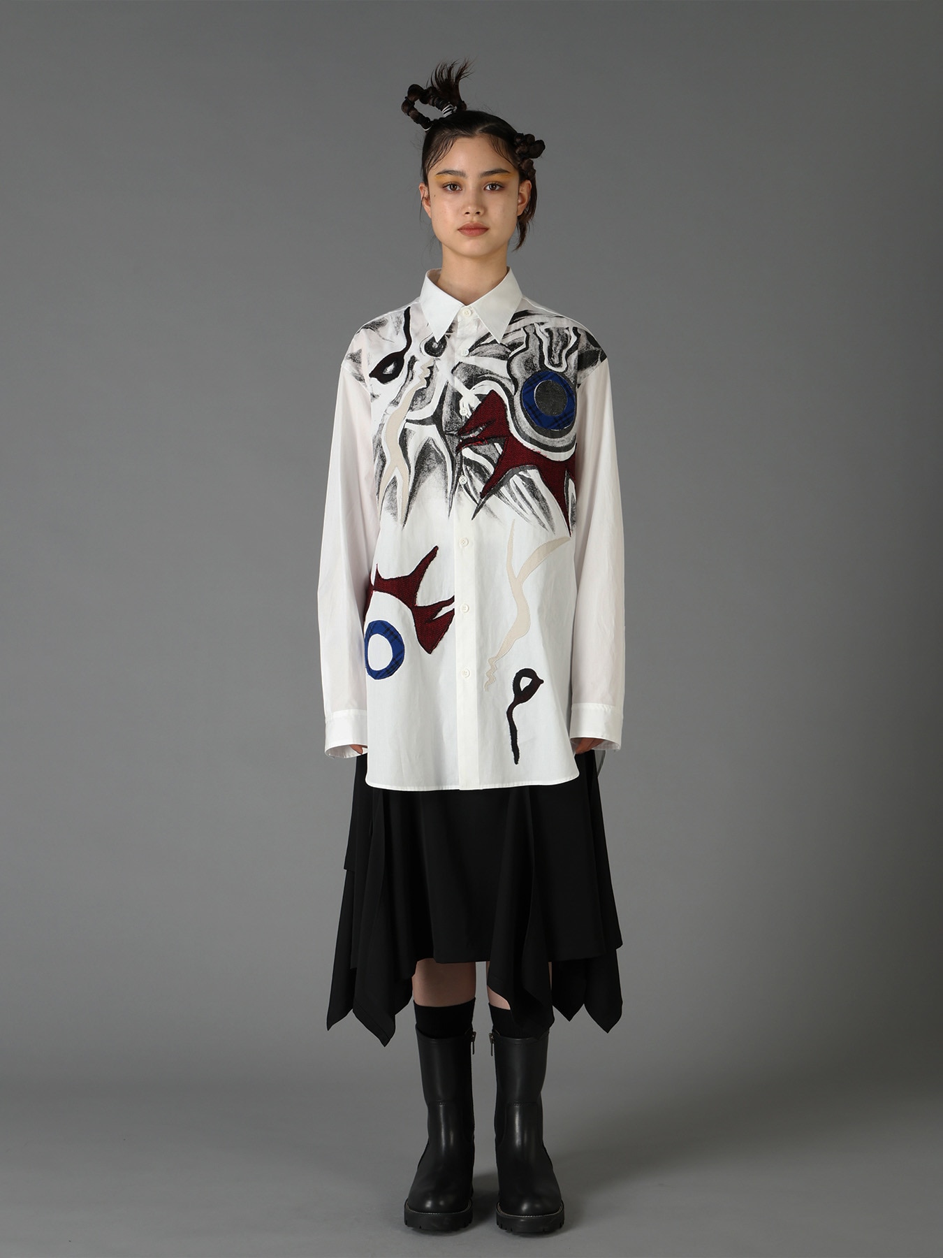 Ground Y×Taro Okamoto Mixed-Media Composition Shirts ”I Am in the Sky”