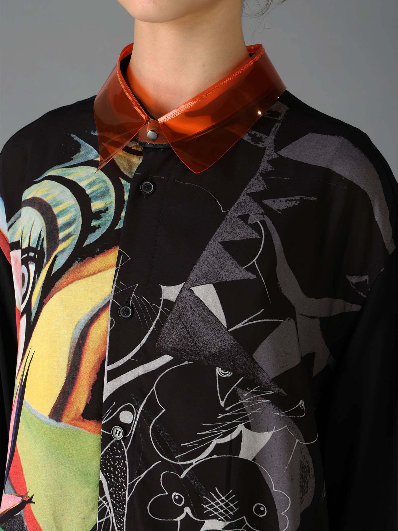 Ground Y×Taro Okamoto Removable Collar Shirts Collage Type:D