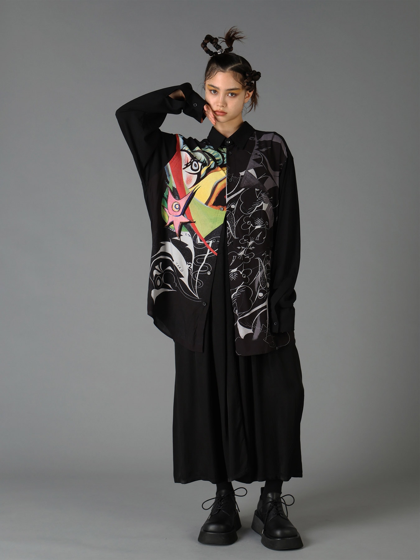 Ground Y×Taro Okamoto Removable Collar Shirts Collage Type:D